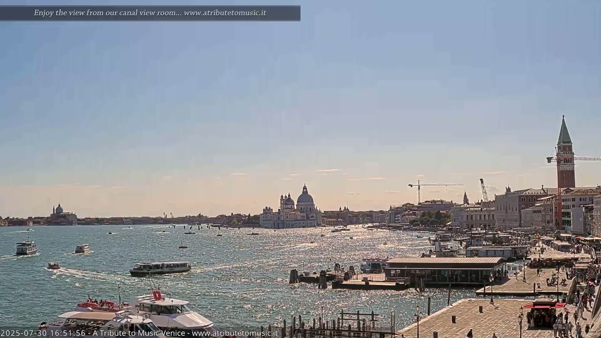 Venice City Live Cam from St. Mark's Basin - Venice, Veneto, Italy