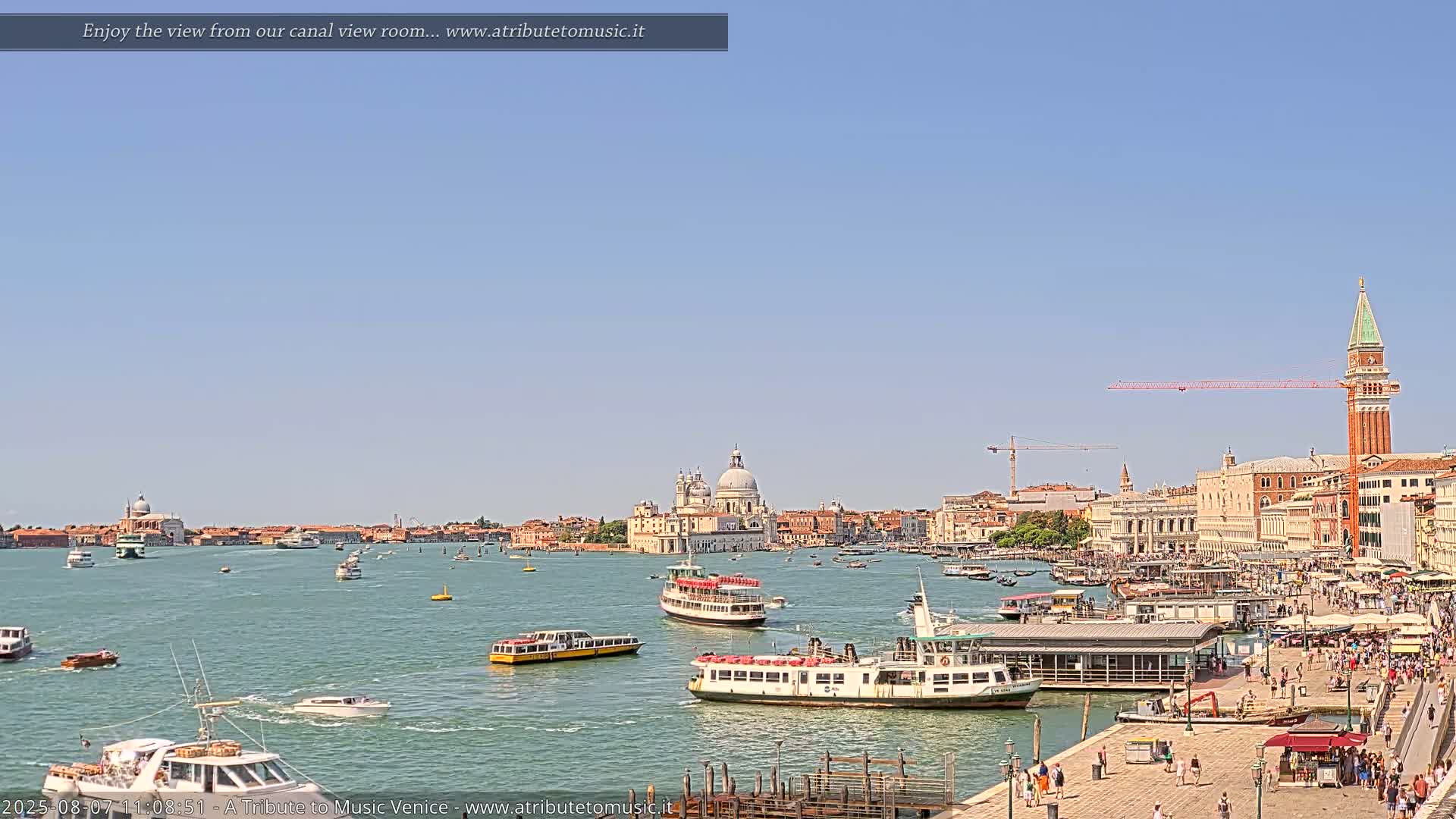 Venice City Live Cam from St. Mark's Basin - Venice, Veneto, Italy