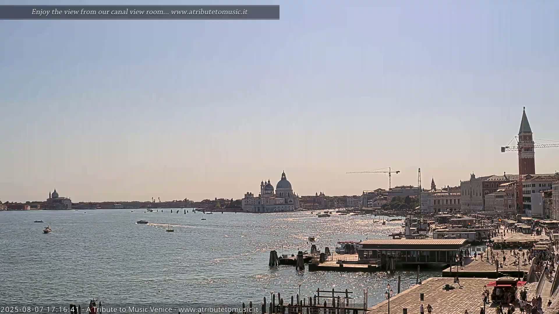 Venice City Live Cam from St. Mark's Basin - Venice, Veneto, Italy