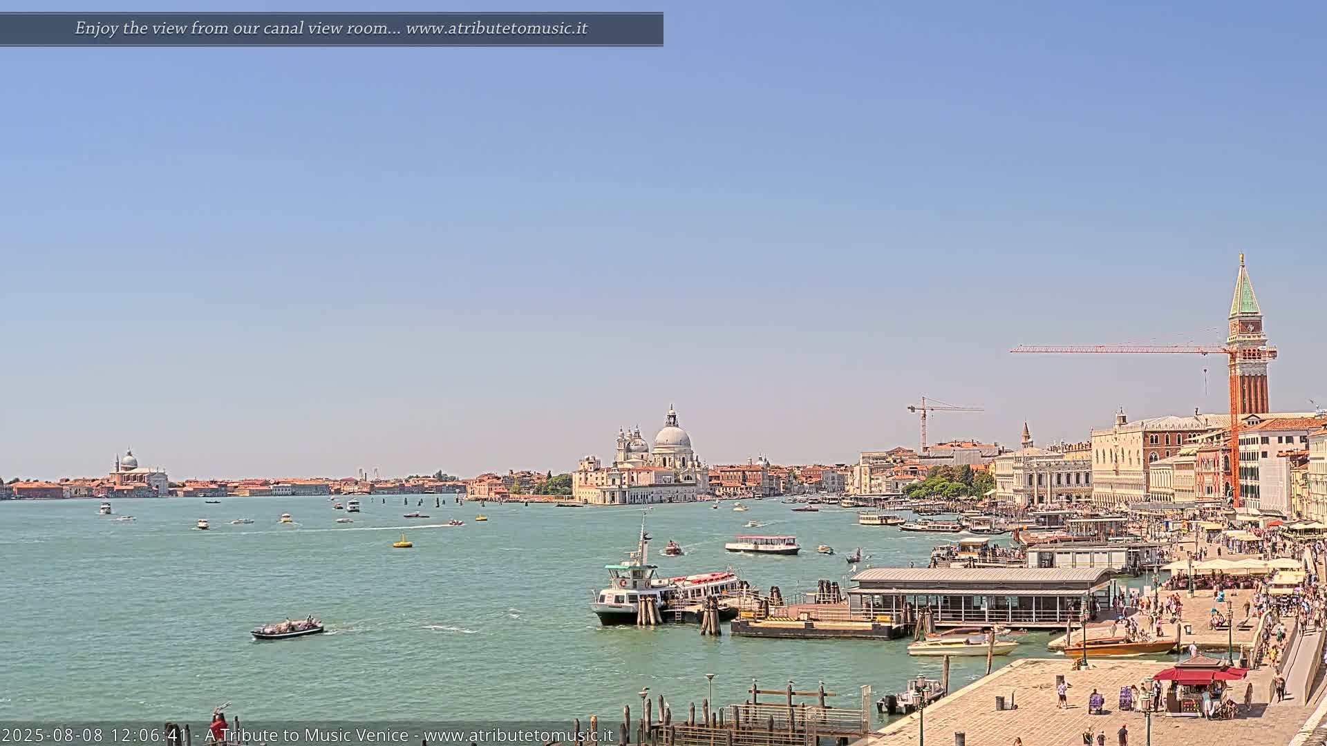 Venice City Live Cam from St. Mark's Basin - Venice, Veneto, Italy