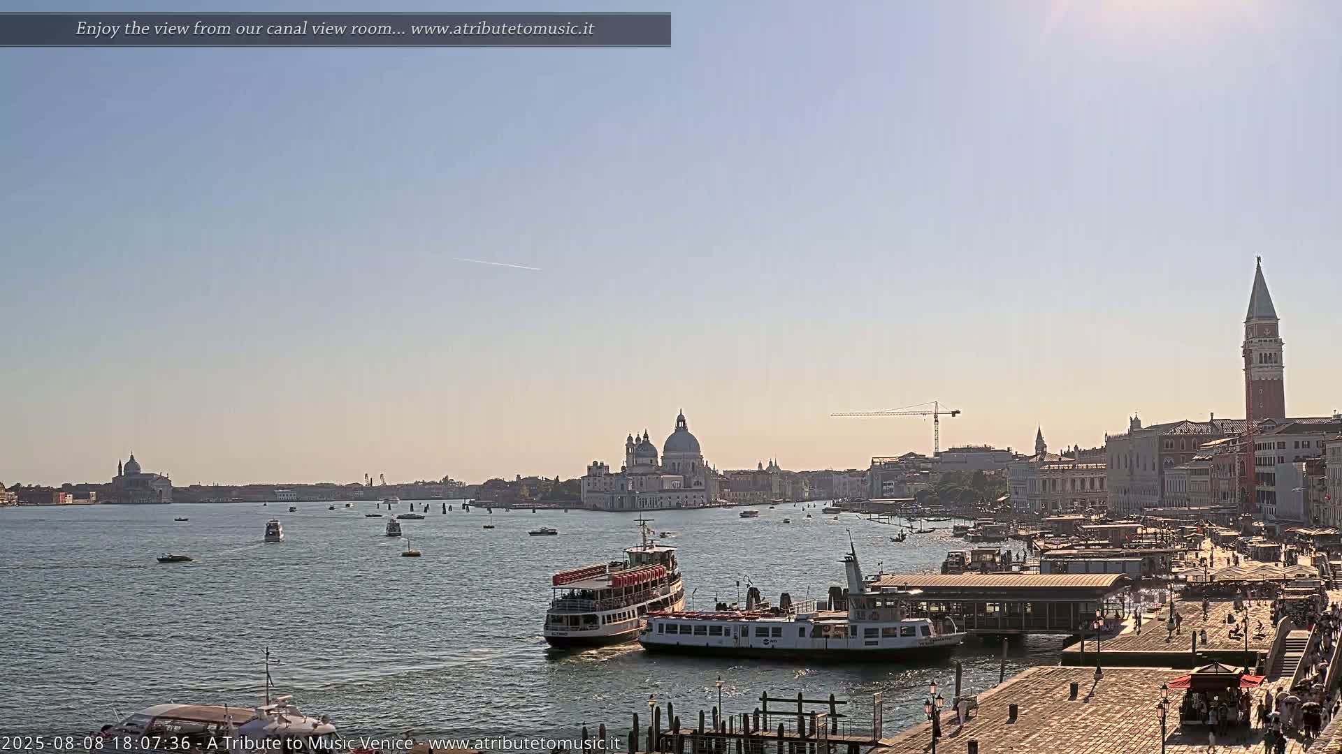 Venice City Live Cam from St. Mark's Basin - Venice, Veneto, Italy