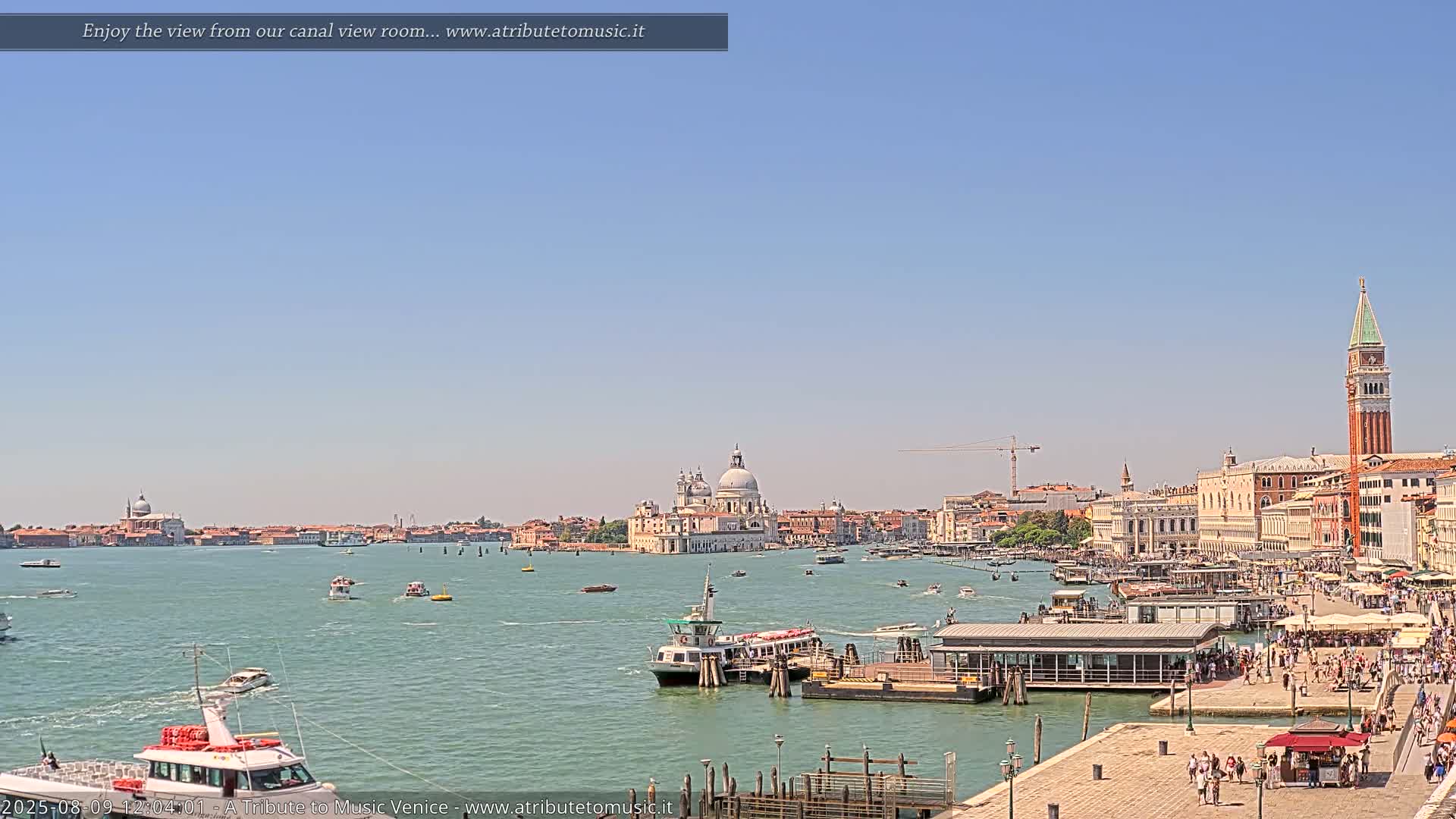 Venice City Live Cam from St. Mark's Basin - Venice, Veneto, Italy