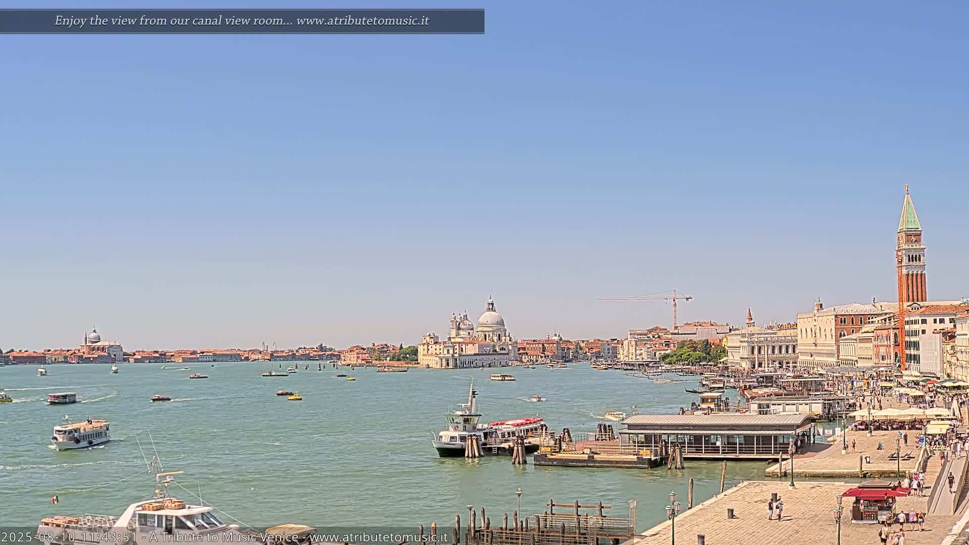 Venice City Live Cam from St. Mark's Basin - Venice, Veneto, Italy