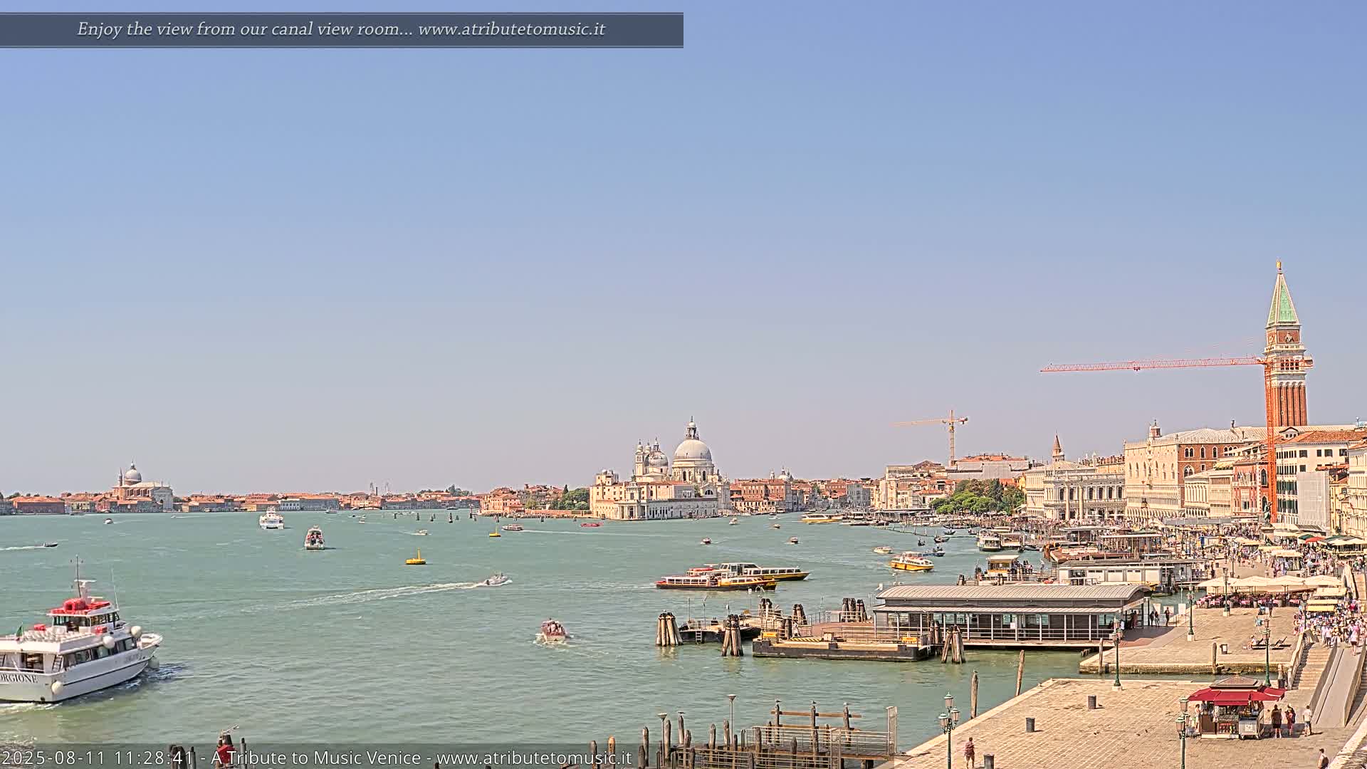 Venice City Live Cam from St. Mark's Basin - Venice, Veneto, Italy