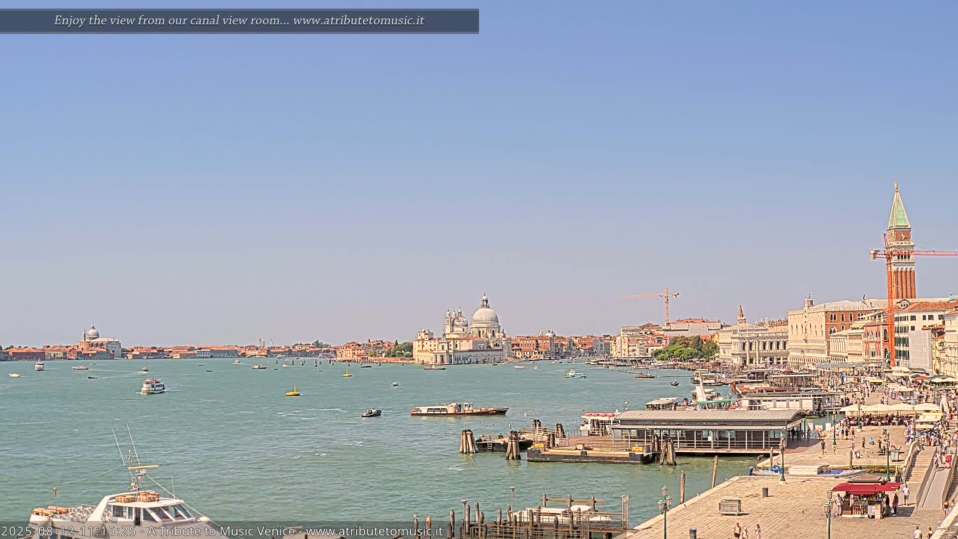 Venice City Live Cam from St. Mark's Basin - Venice, Veneto, Italy