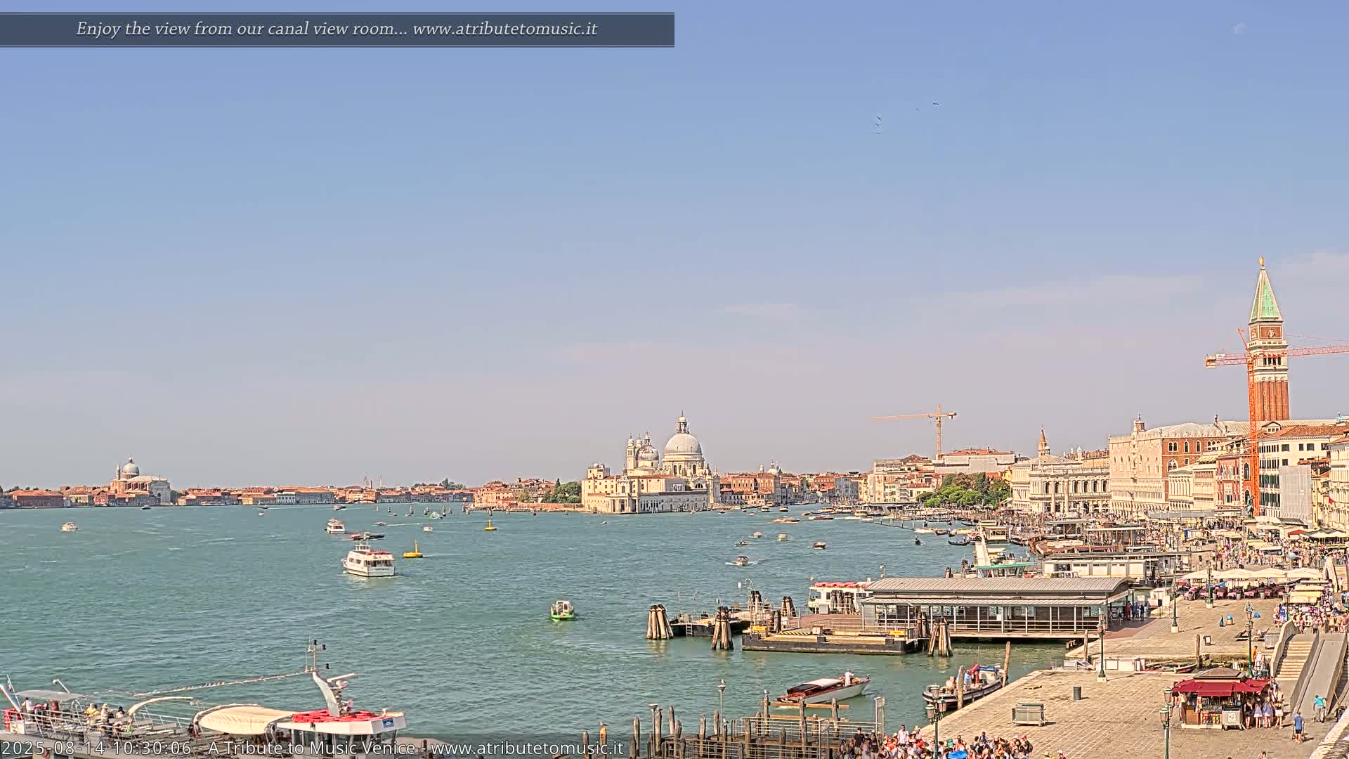 Venice City Live Cam from St. Mark's Basin - Venice, Veneto, Italy