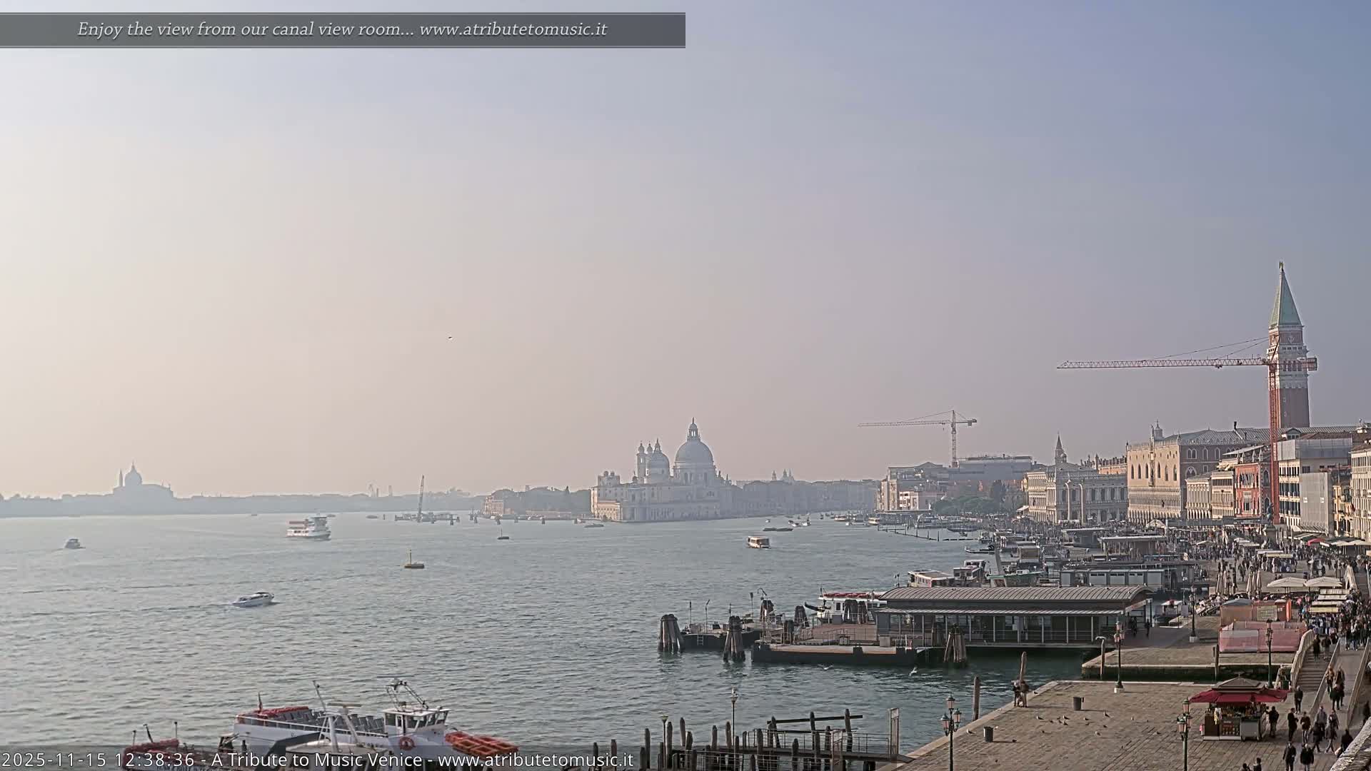 Venice City Live Cam from St. Mark's Basin - Venice, Veneto, Italy