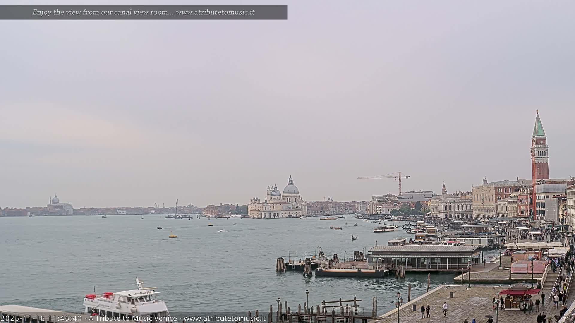 Venice City Live Cam from St. Mark's Basin - Venice, Veneto, Italy