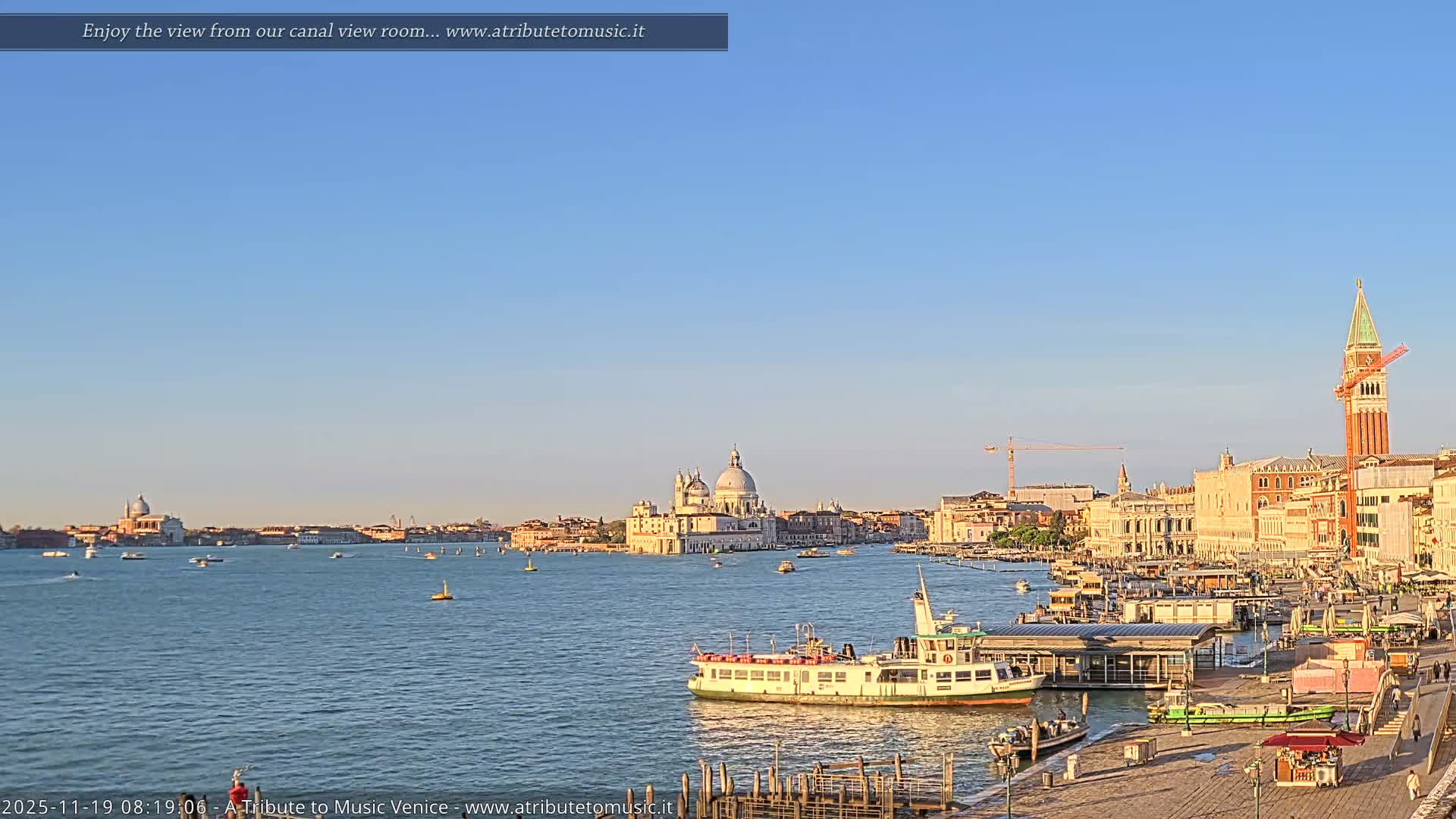 Venice City Live Cam from St. Mark's Basin - Venice, Veneto, Italy