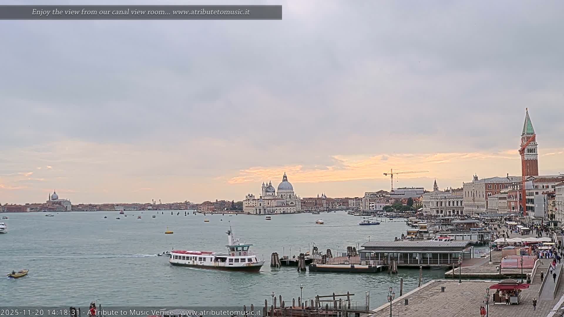 Venice City Live Cam from St. Mark's Basin - Venice, Veneto, Italy