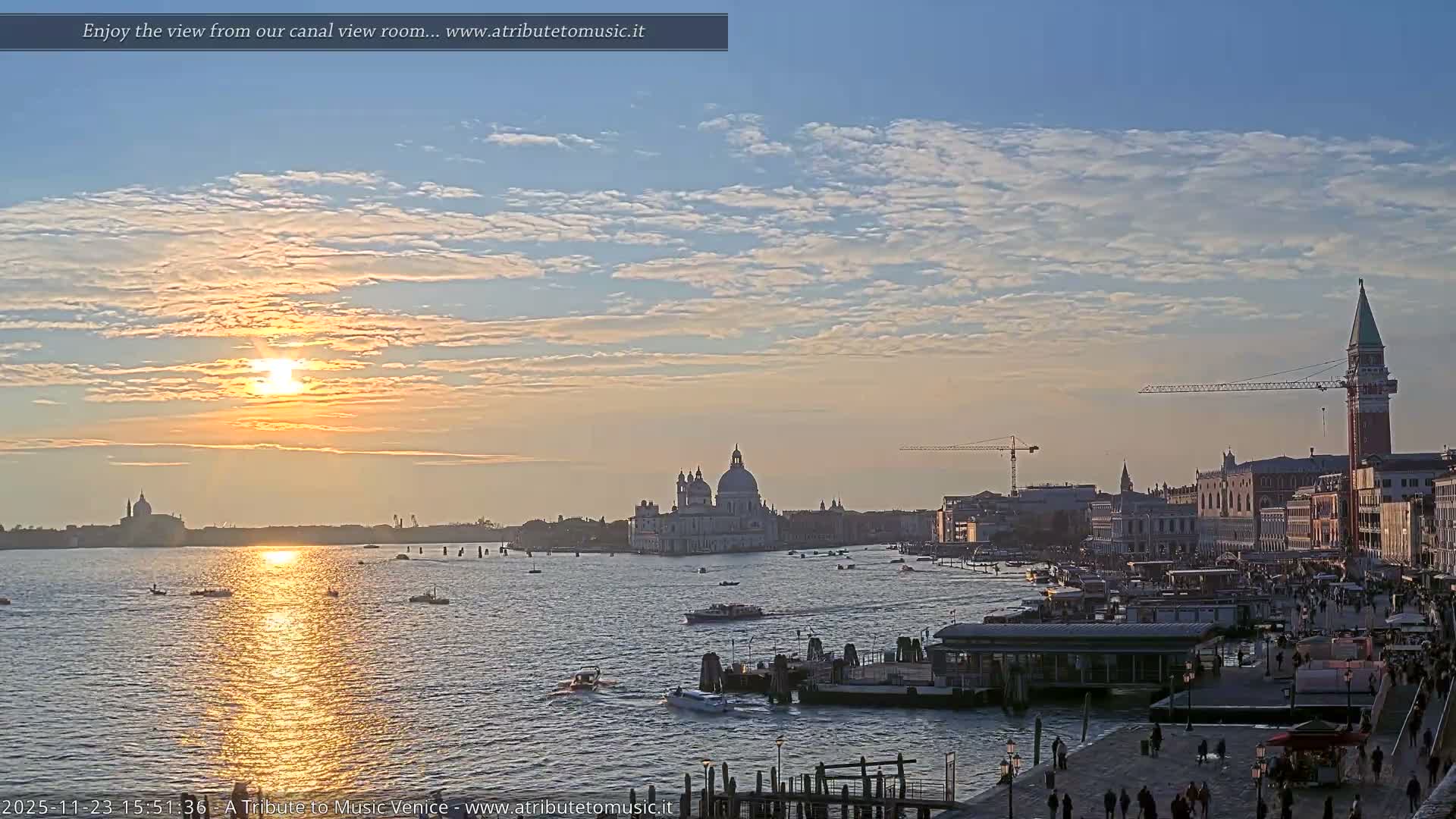 Venice City Live Cam from St. Mark's Basin - Venice, Veneto, Italy