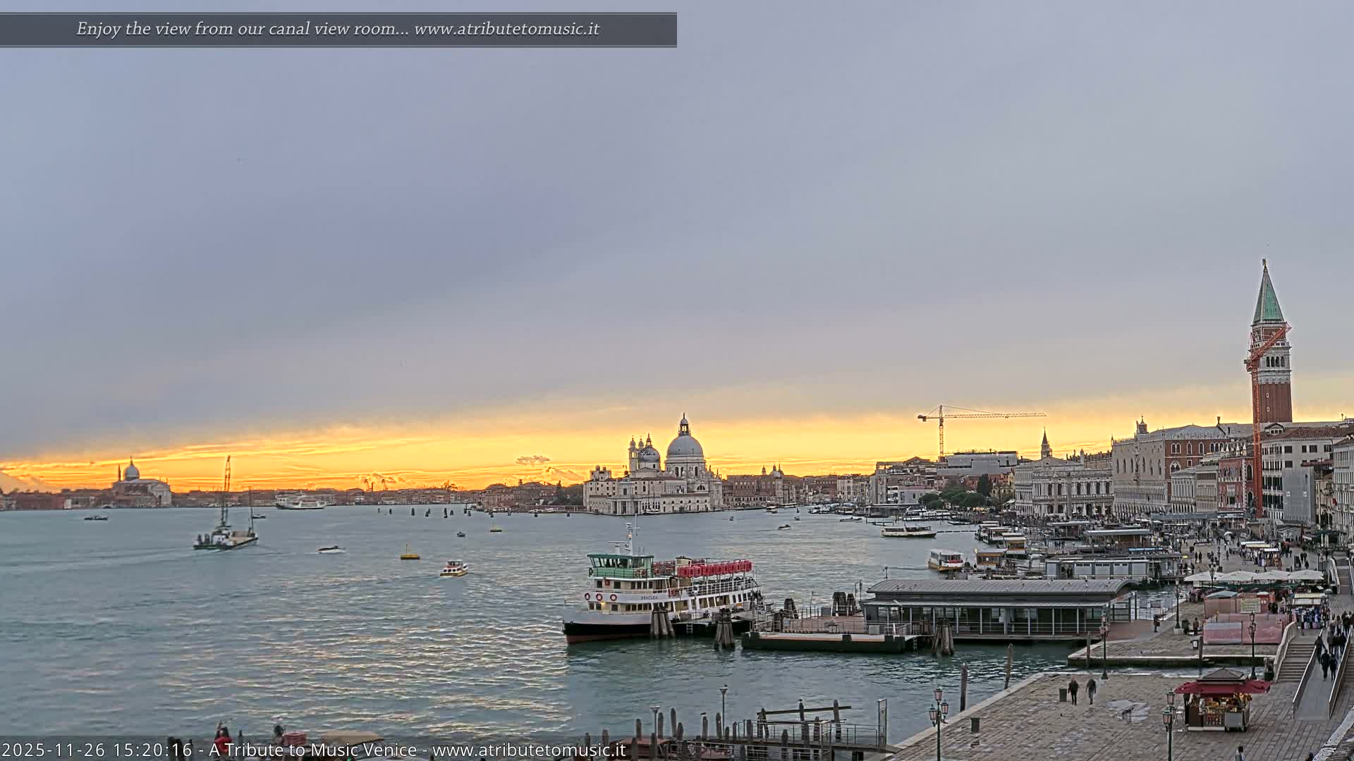 Venice City Live Cam from St. Mark's Basin - Venice, Veneto, Italy