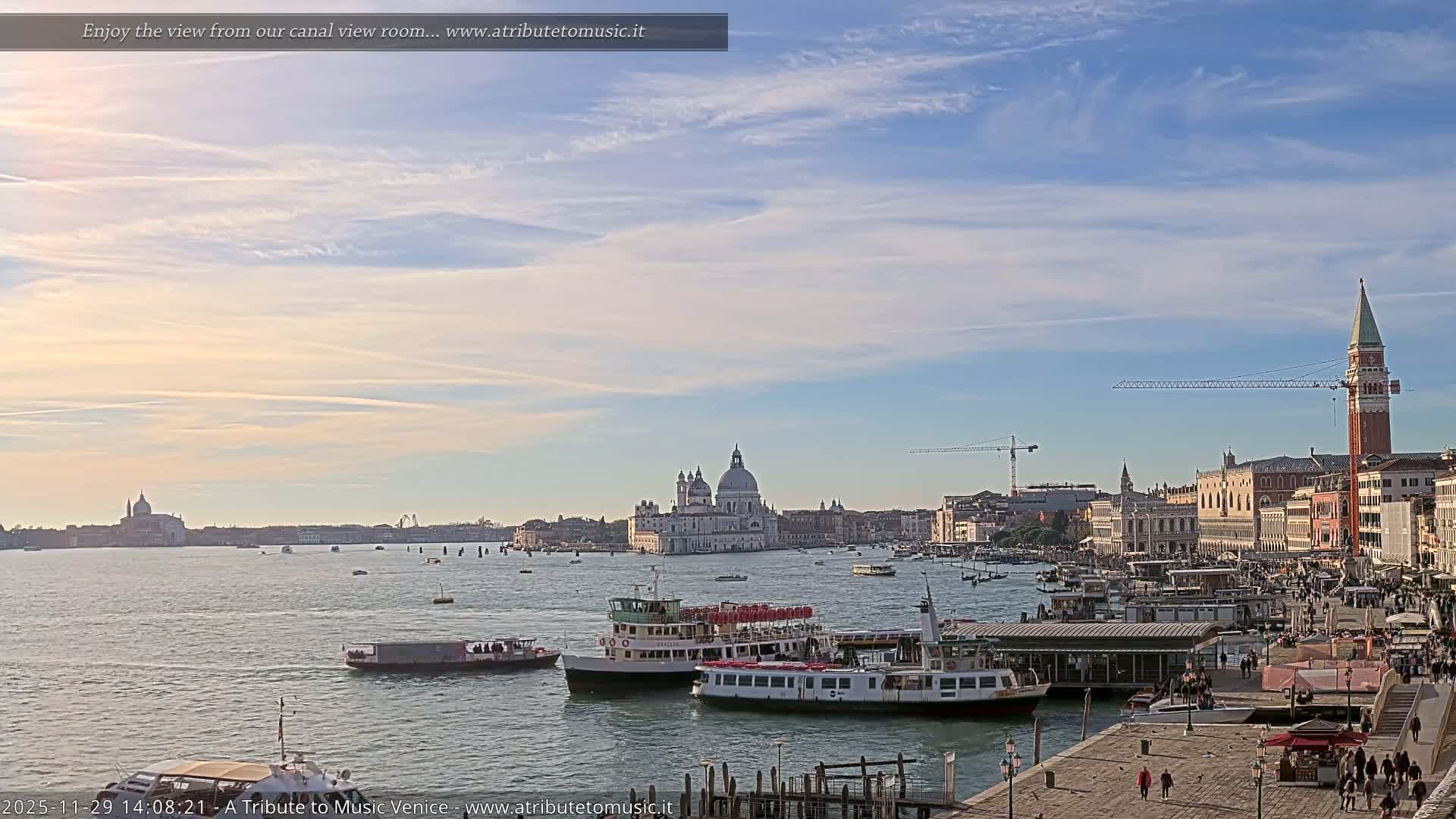 Venice City Live Cam from St. Mark's Basin - Venice, Veneto, Italy