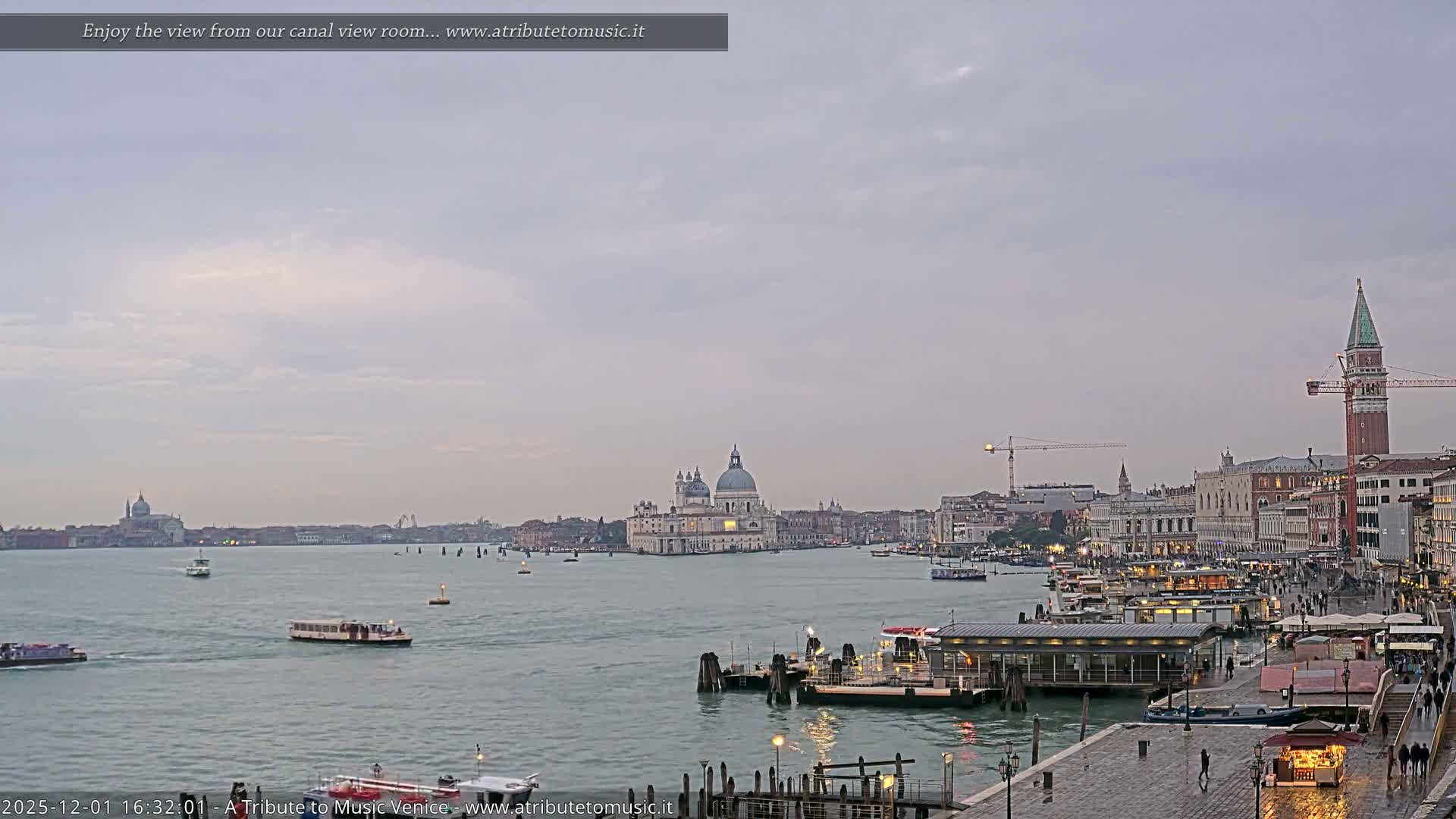 Venice City Live Cam from St. Mark's Basin - Venice, Veneto, Italy