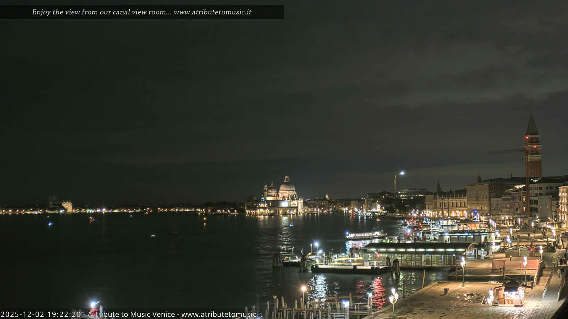 Venice City Live Cam from St. Mark's Basin - Venice, Veneto, Italy