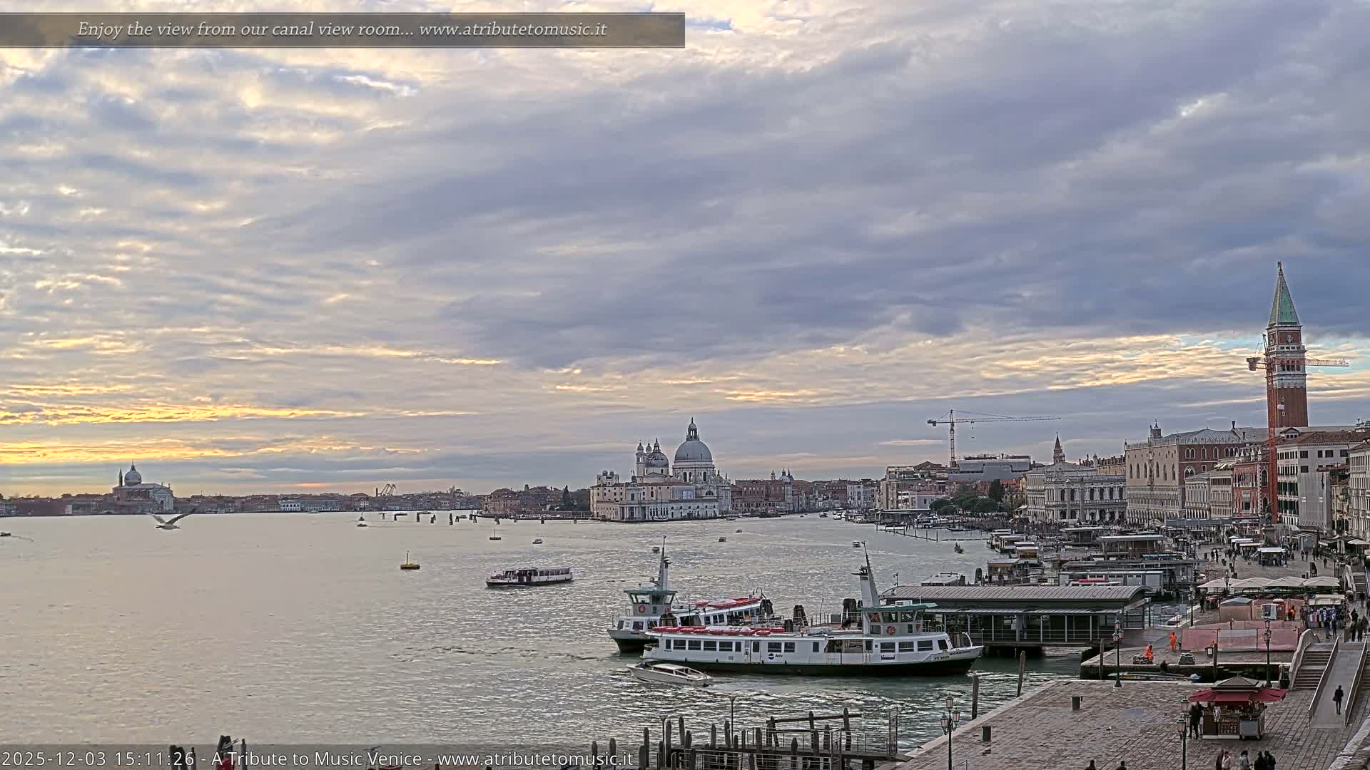 Venice City Live Cam from St. Mark's Basin - Venice, Veneto, Italy