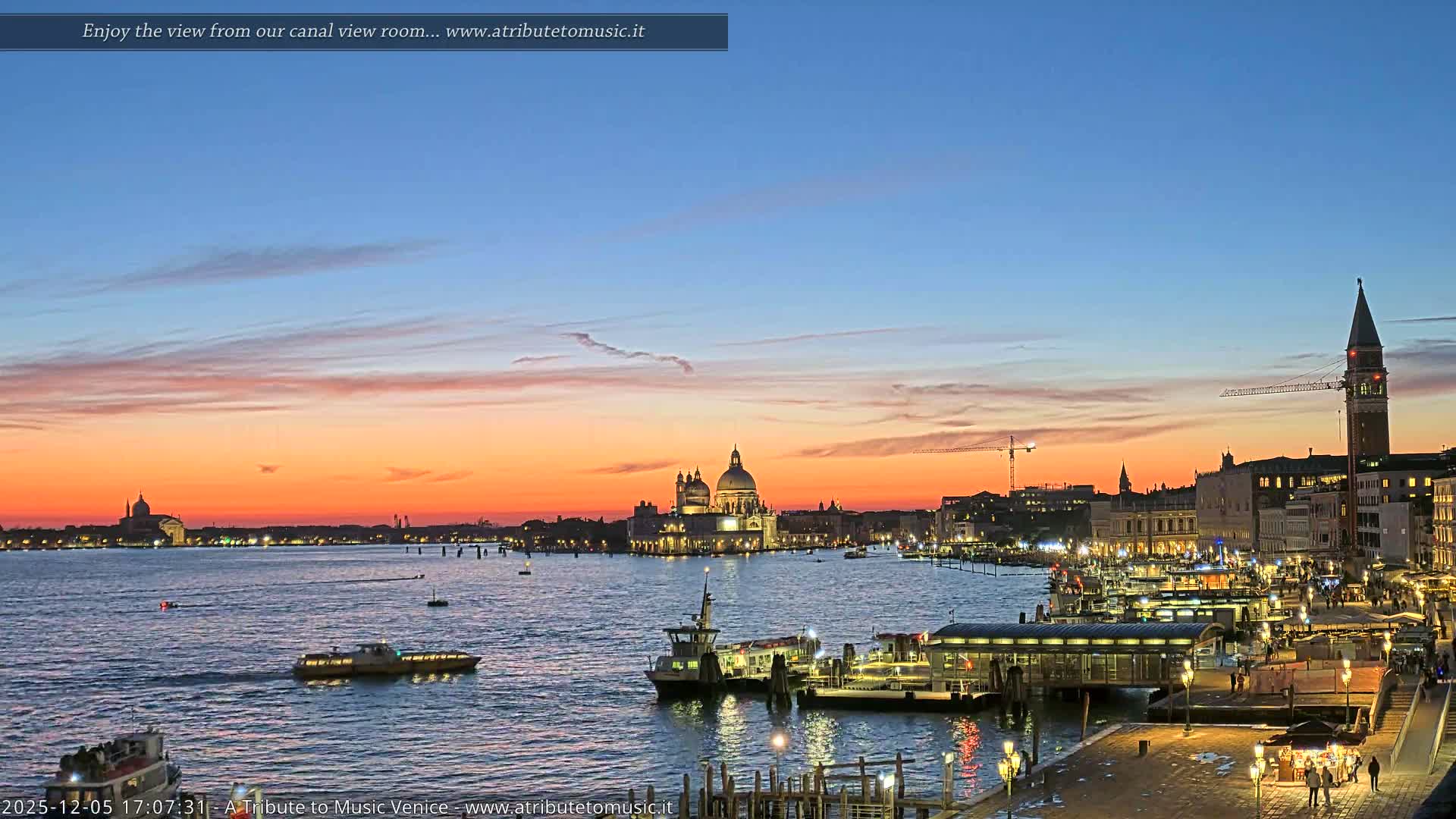 Venice City Live Cam from St. Mark's Basin - Venice, Veneto, Italy