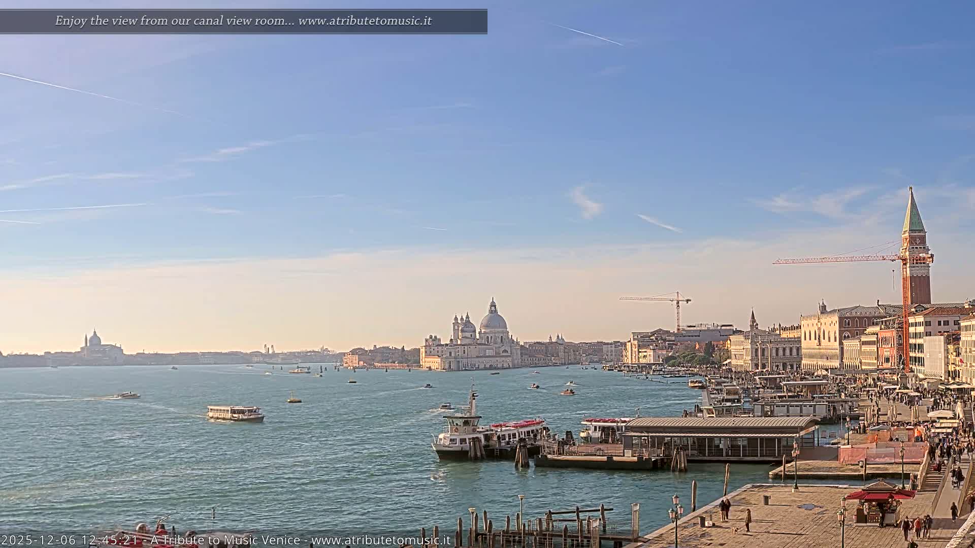 Venice City Live Cam from St. Mark's Basin - Venice, Veneto, Italy