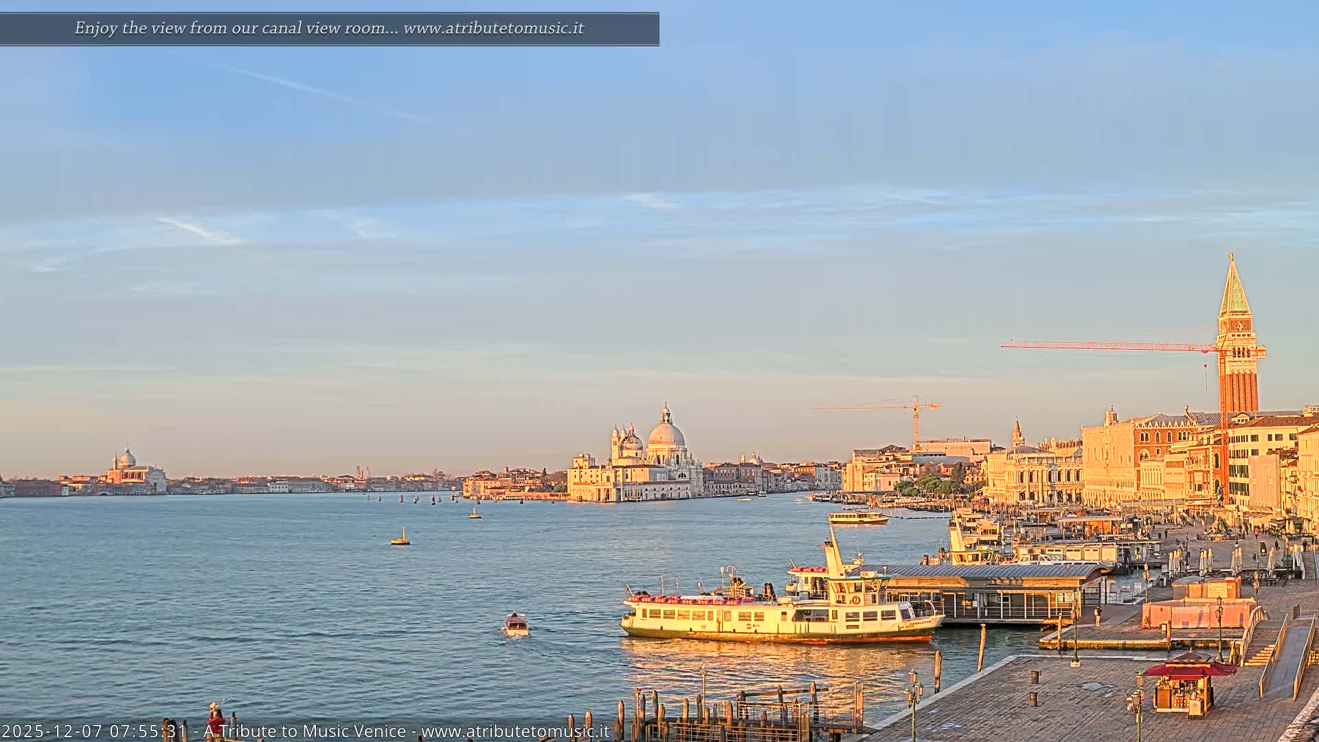 Venice City Live Cam from St. Mark's Basin - Venice, Veneto, Italy