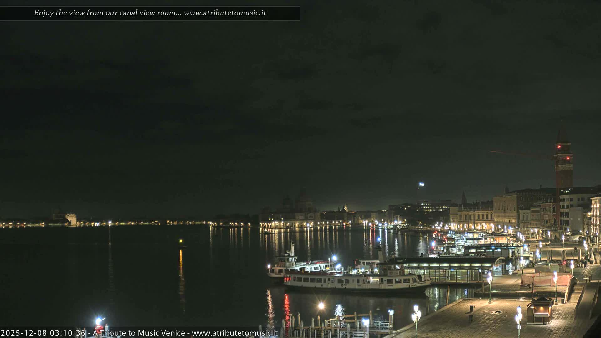 Venice City Live Cam from St. Mark's Basin - Venice, Veneto, Italy