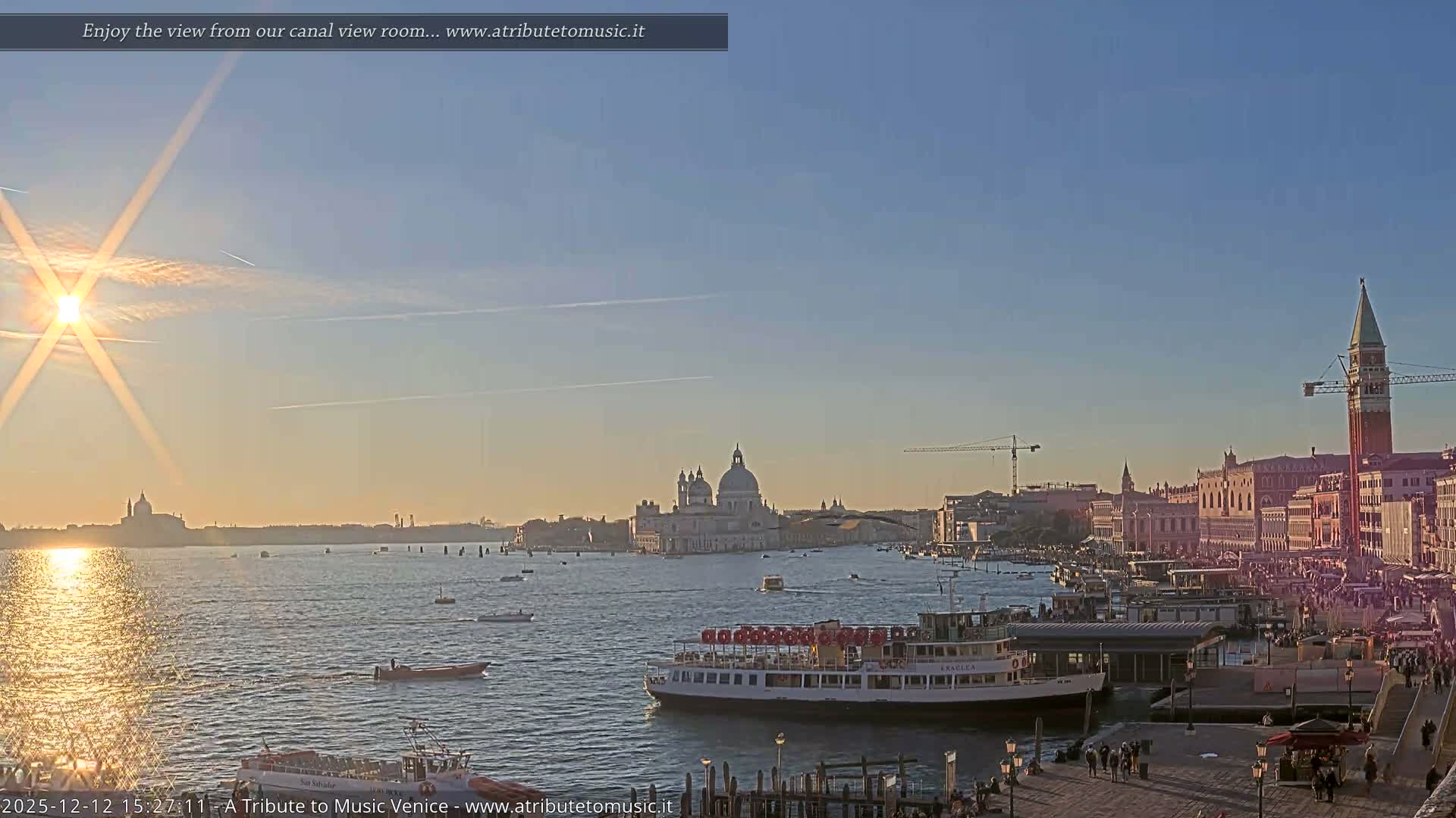 Venice City Live Cam from St. Mark's Basin - Venice, Veneto, Italy