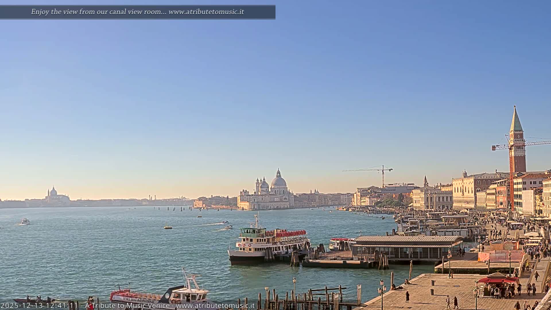 Venice City Live Cam from St. Mark's Basin - Venice, Veneto, Italy