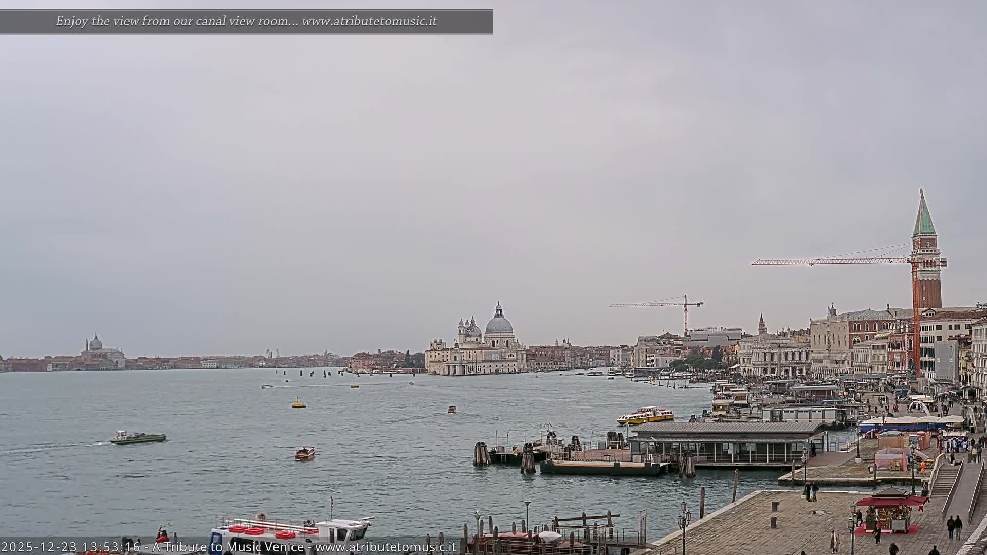 Venice City Live Cam from St. Mark's Basin - Venice, Veneto, Italy