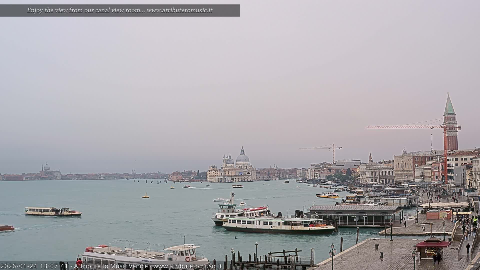 Venice City Live Cam from St. Mark's Basin - Venice, Veneto, Italy