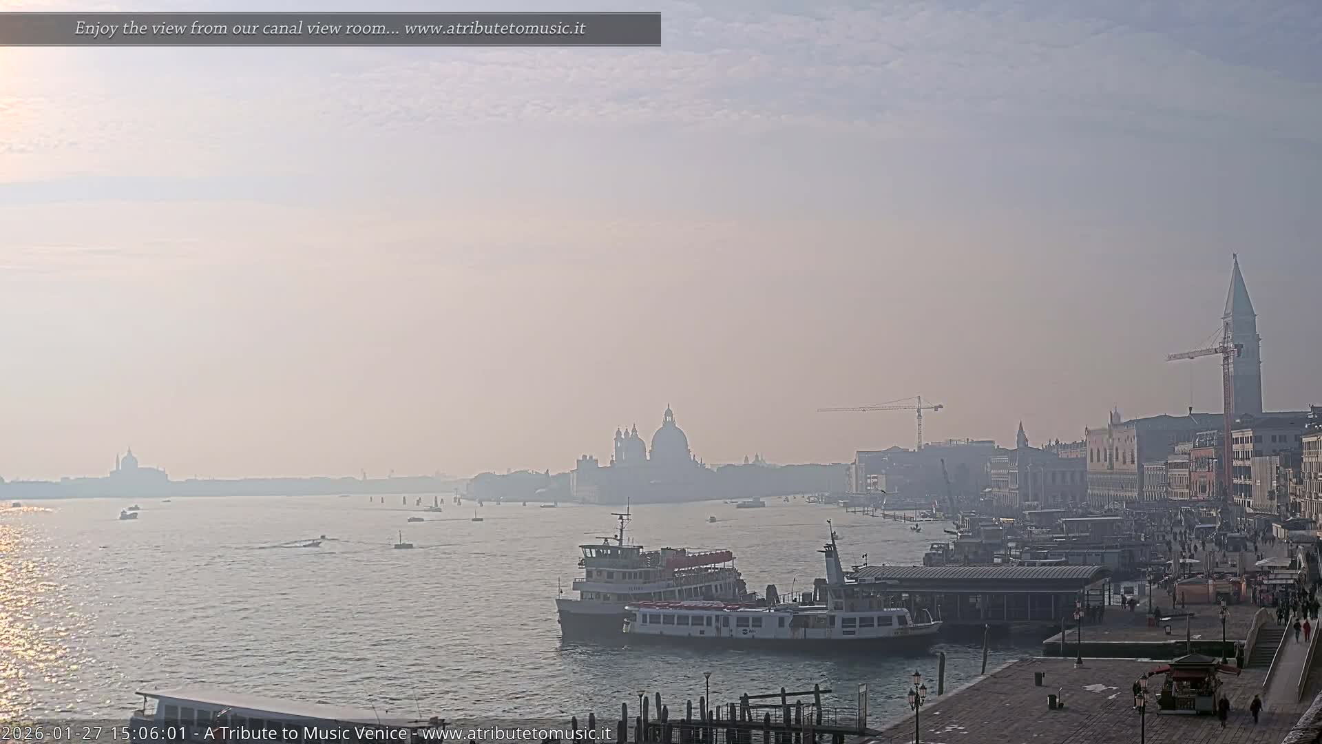 Venice City Live Cam from St. Mark's Basin - Venice, Veneto, Italy