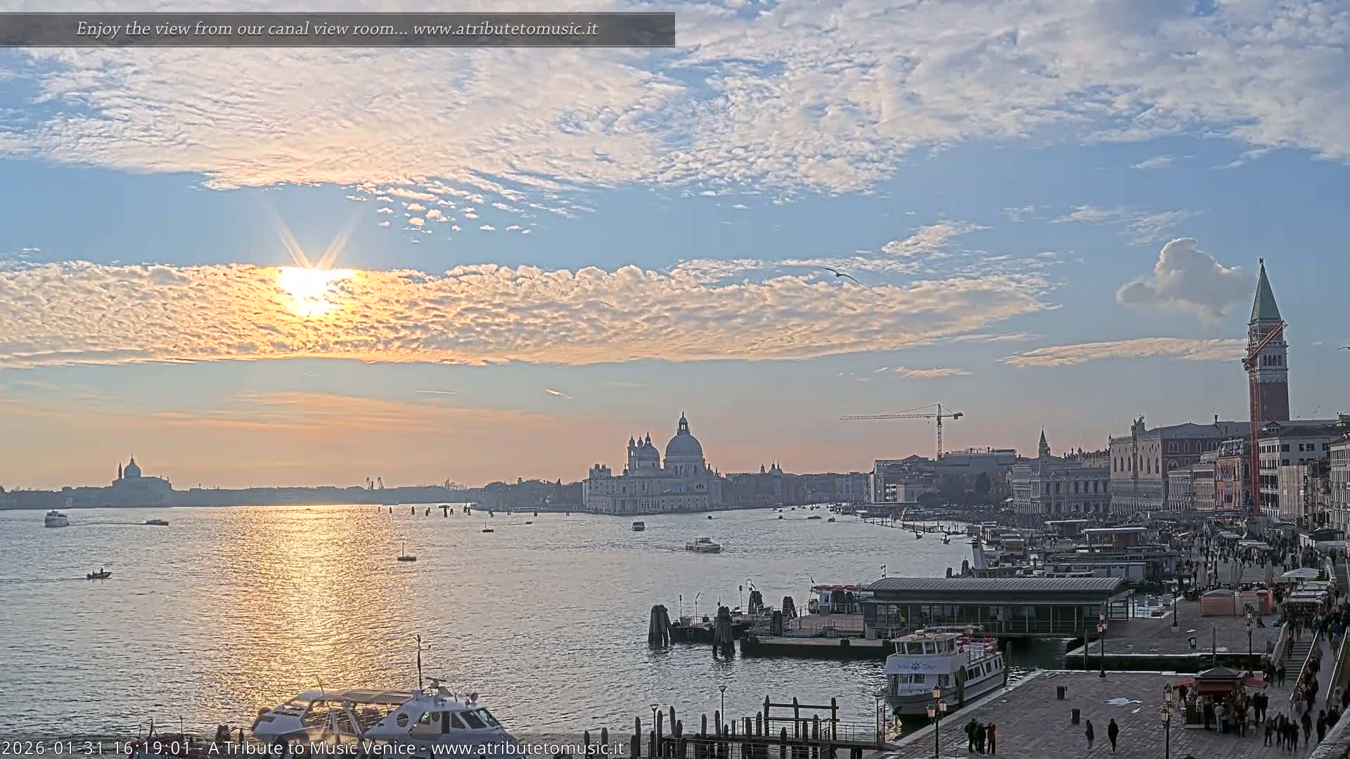 Venice City Live Cam from St. Mark's Basin - Venice, Veneto, Italy