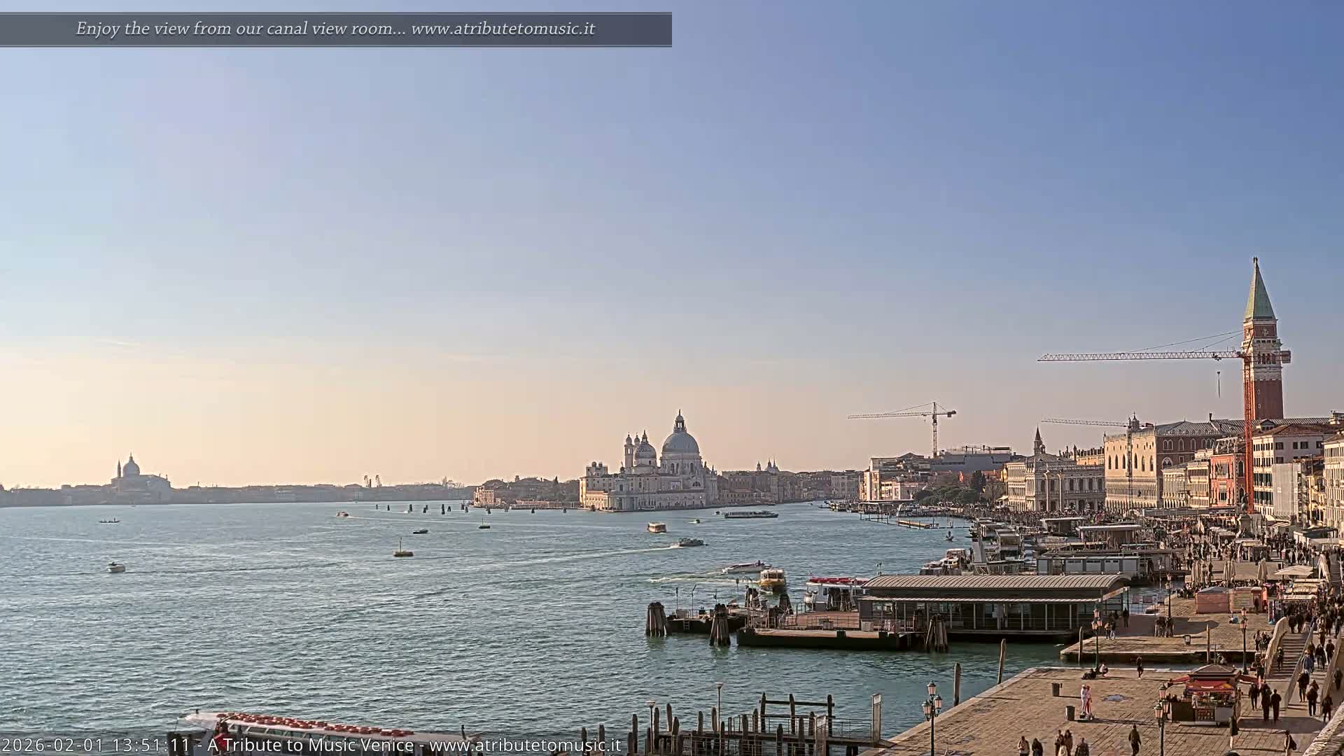 Venice City Live Cam from St. Mark's Basin - Venice, Veneto, Italy