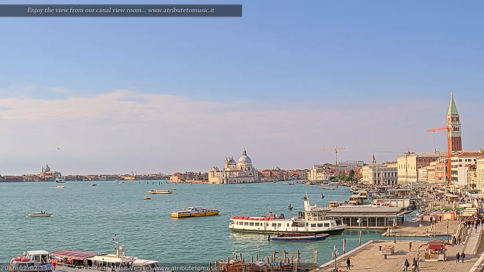 Venice City Live Cam from St. Mark's Basin - Venice, Veneto, Italy
