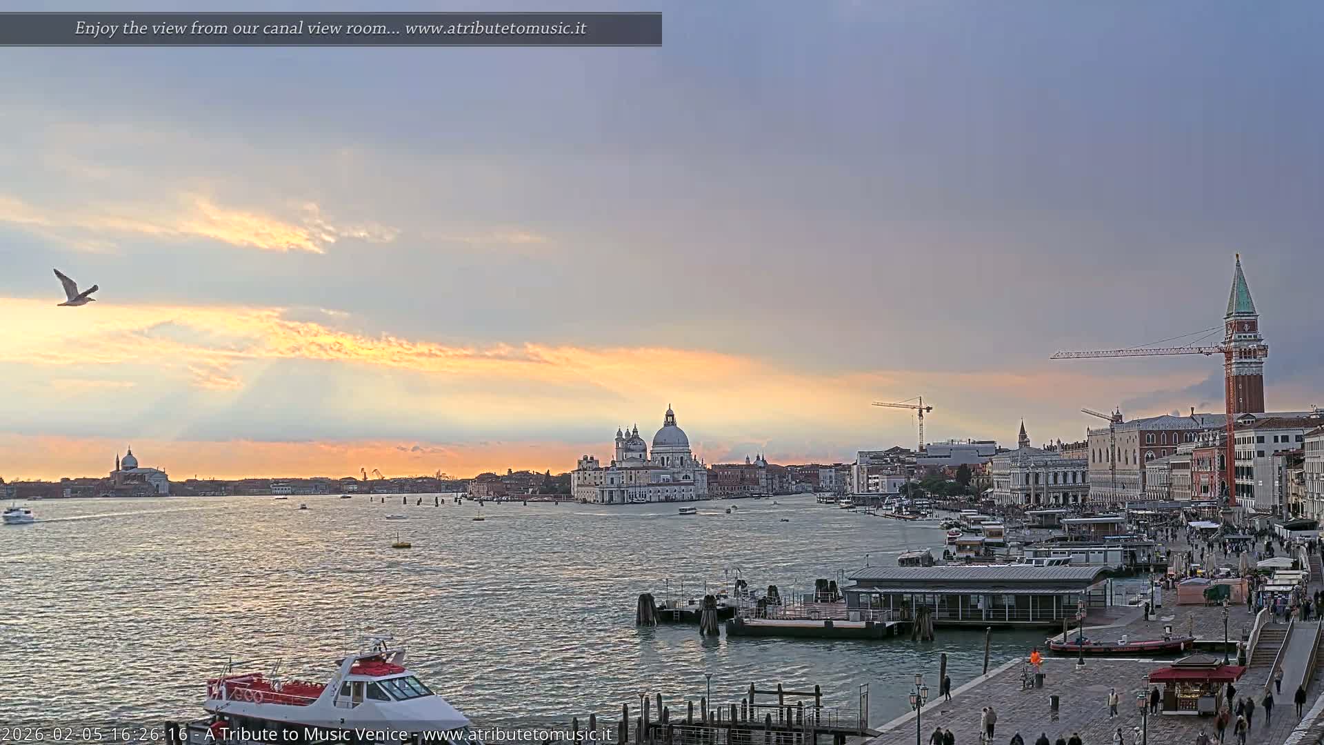 Venice City Live Cam from St. Mark's Basin - Venice, Veneto, Italy