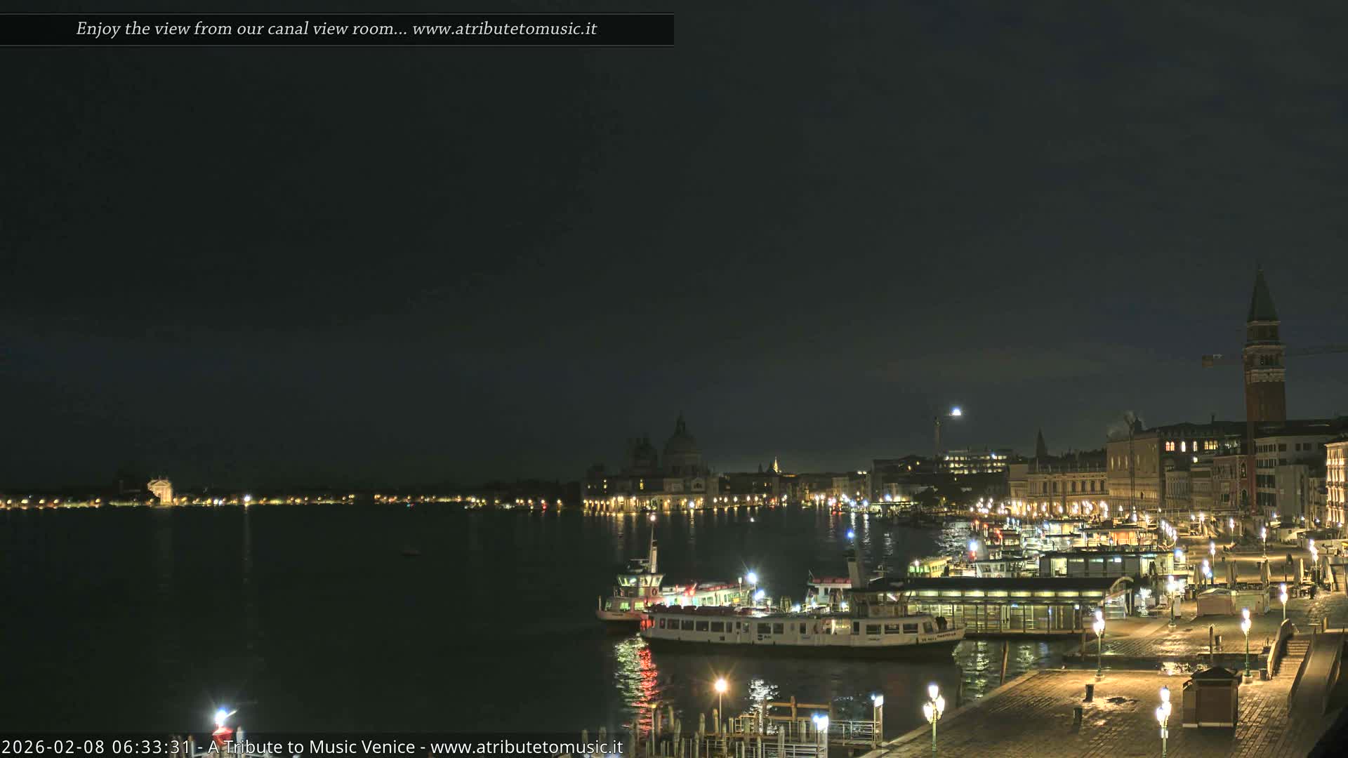 Venice City Live Cam from St. Mark's Basin - Venice, Veneto, Italy