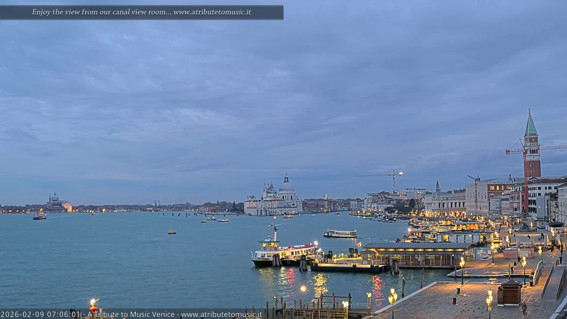 Venice City Live Cam from St. Mark's Basin - Venice, Veneto, Italy