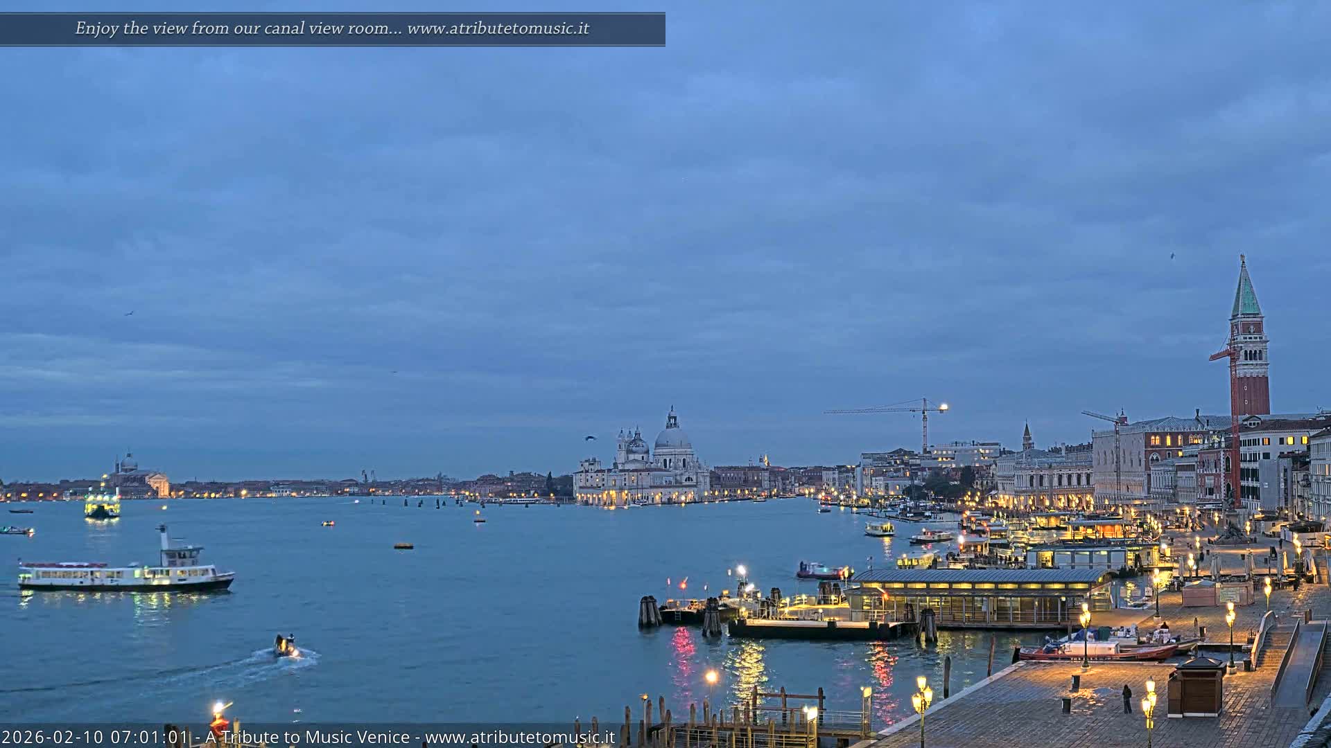 Venice City Live Cam from St. Mark's Basin - Venice, Veneto, Italy
