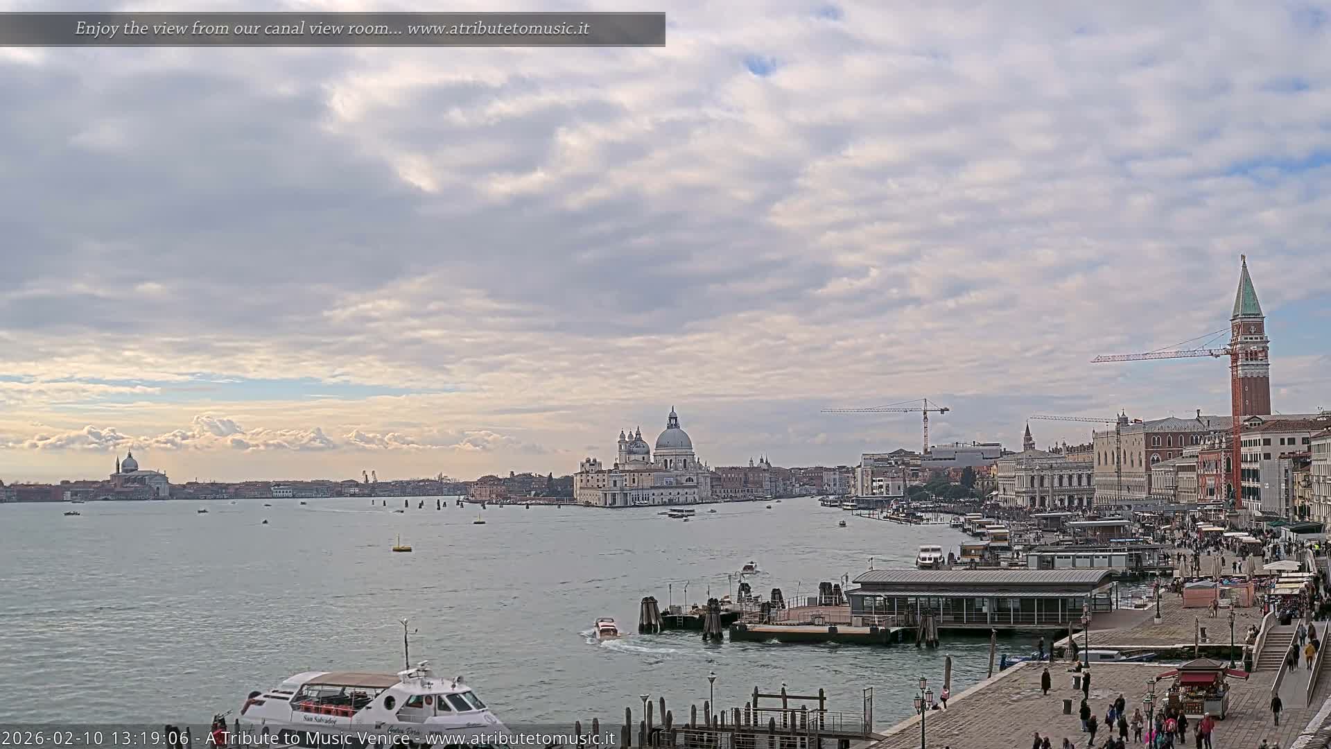 Venice City Live Cam from St. Mark's Basin - Venice, Veneto, Italy