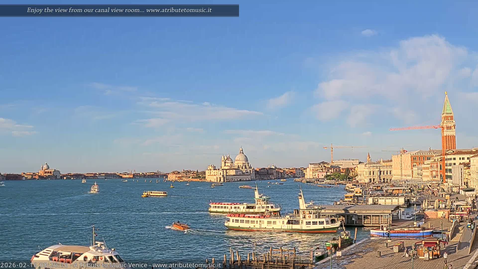 Venice City Live Cam from St. Mark's Basin - Venice, Veneto, Italy