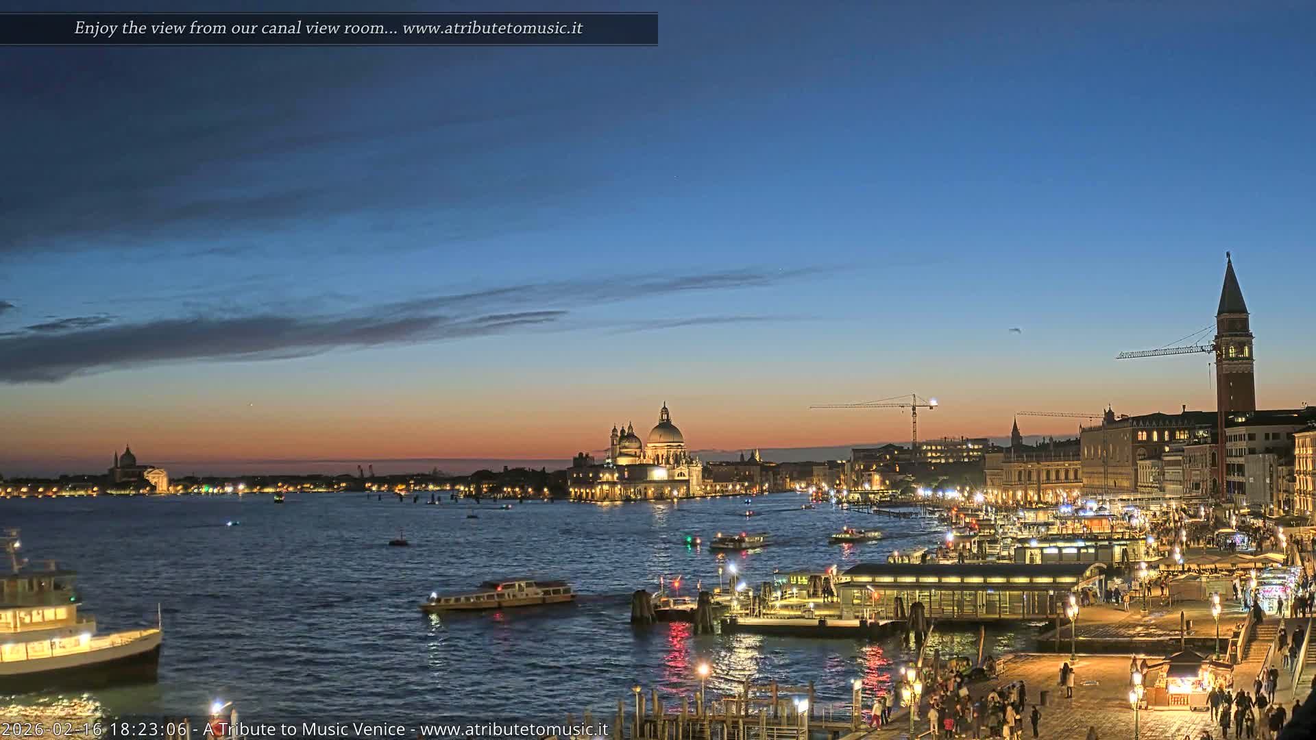 Venice City Live Cam from St. Mark's Basin - Venice, Veneto, Italy