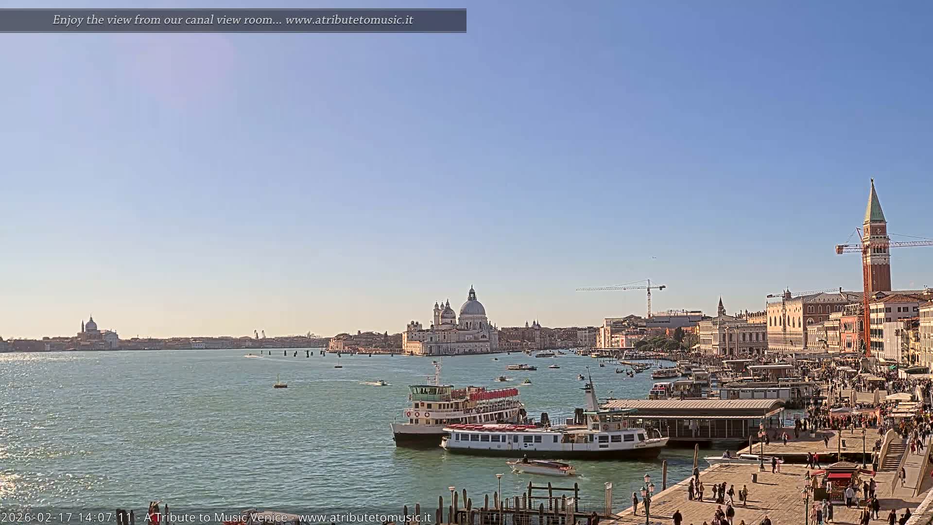 Venice City Live Cam from St. Mark's Basin - Venice, Veneto, Italy