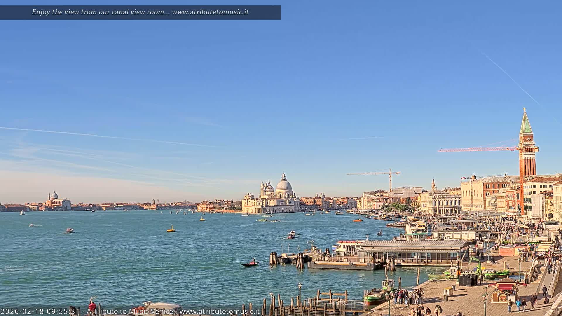 Venice City Live Cam from St. Mark's Basin - Venice, Veneto, Italy