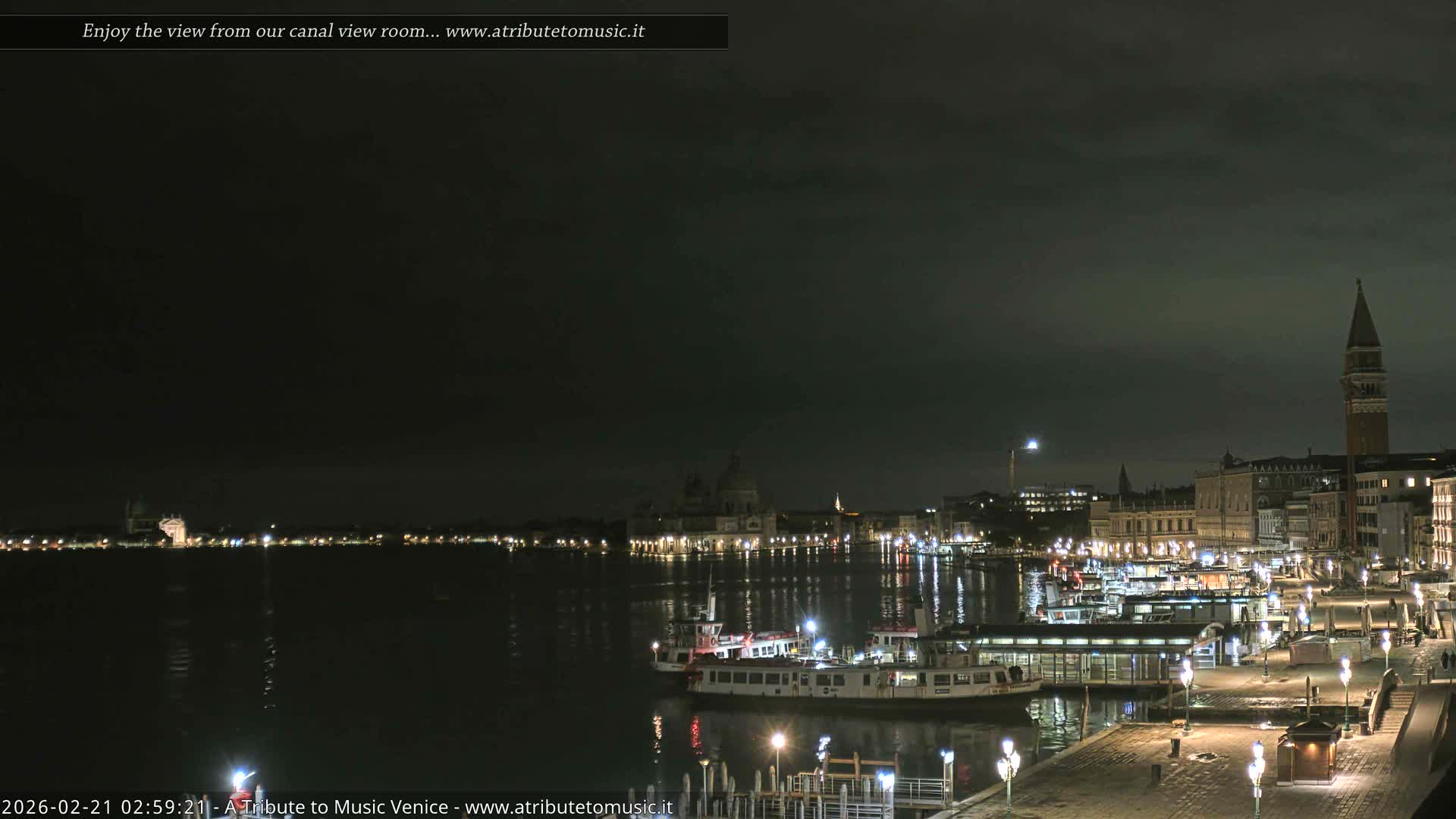 Venice City Live Cam from St. Mark's Basin - Venice, Veneto, Italy