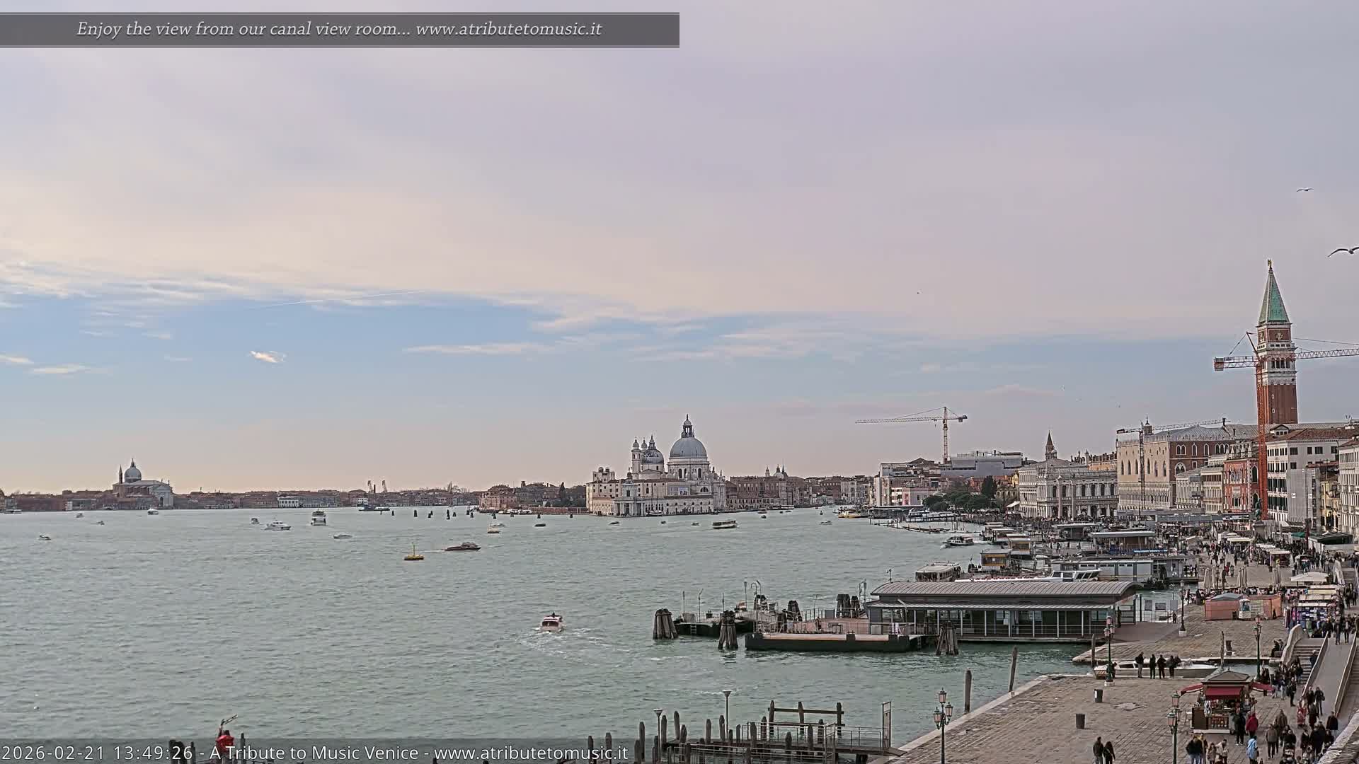 Venice City Live Cam from St. Mark's Basin - Venice, Veneto, Italy