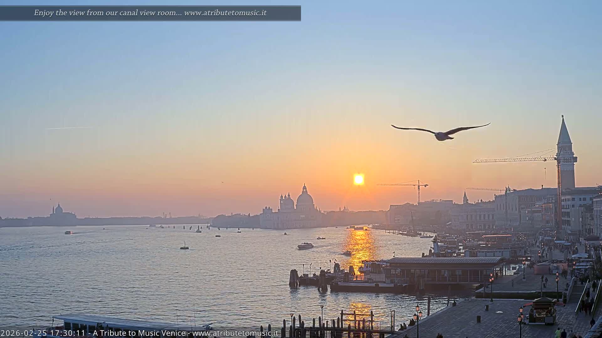 Venice City Live Cam from St. Mark's Basin - Venice, Veneto, Italy