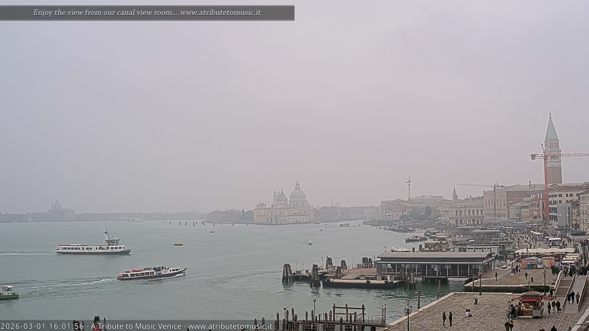 Venice City Live Cam from St. Mark's Basin - Venice, Veneto, Italy