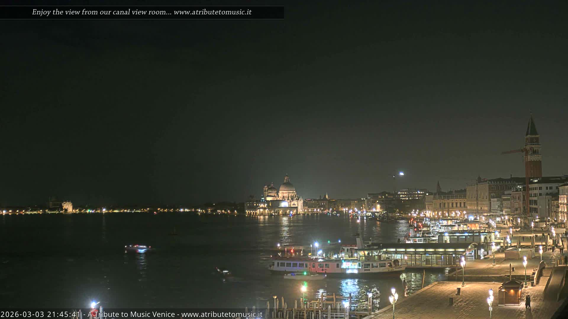 Venice City Live Cam from St. Mark's Basin - Venice, Veneto, Italy