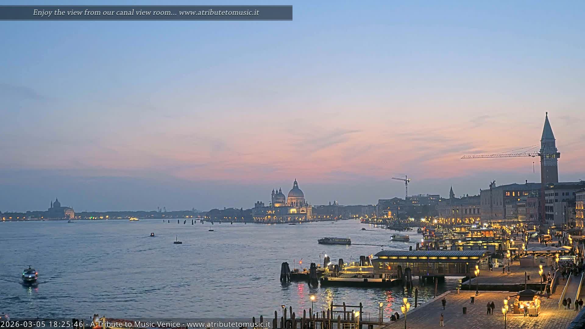 Venice City Live Cam from St. Mark's Basin - Venice, Veneto, Italy