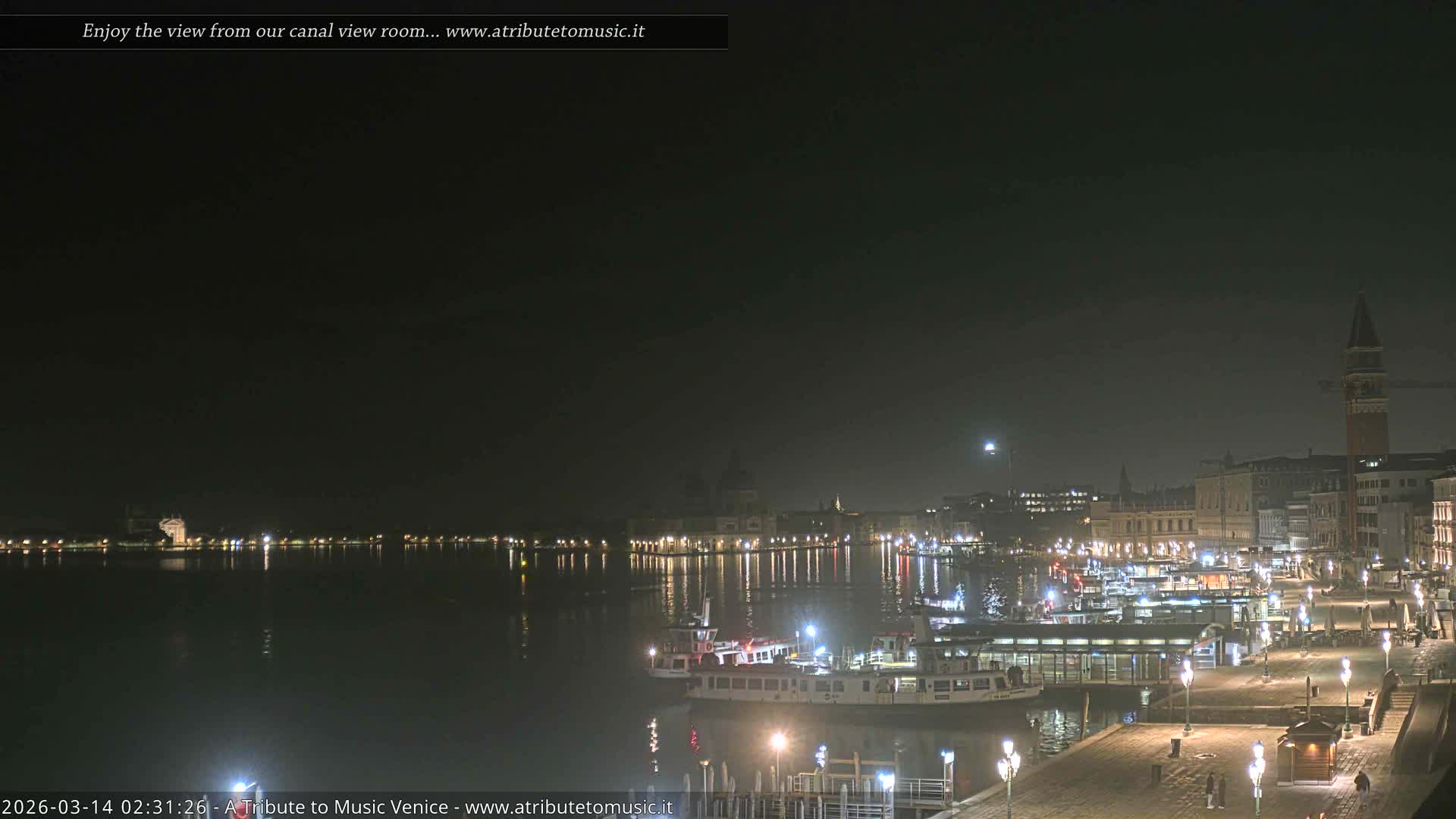 Venice City Live Cam from St. Mark's Basin - Venice, Veneto, Italy