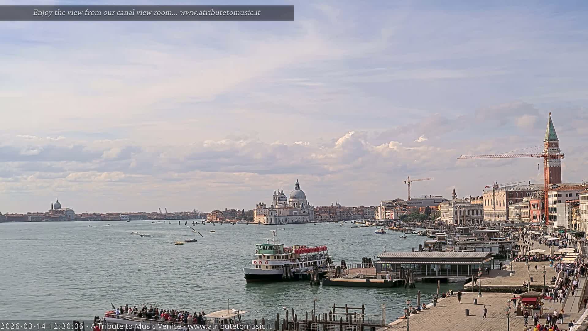 Venice City Live Cam from St. Mark's Basin - Venice, Veneto, Italy