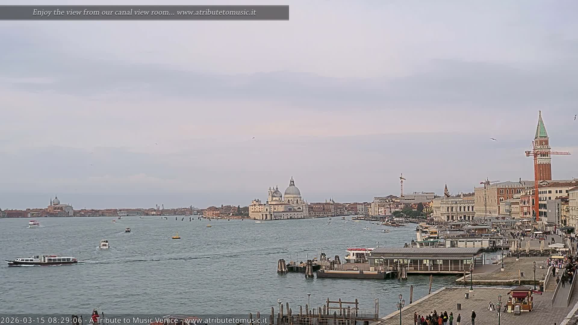 Venice City Live Cam from St. Mark's Basin - Venice, Veneto, Italy